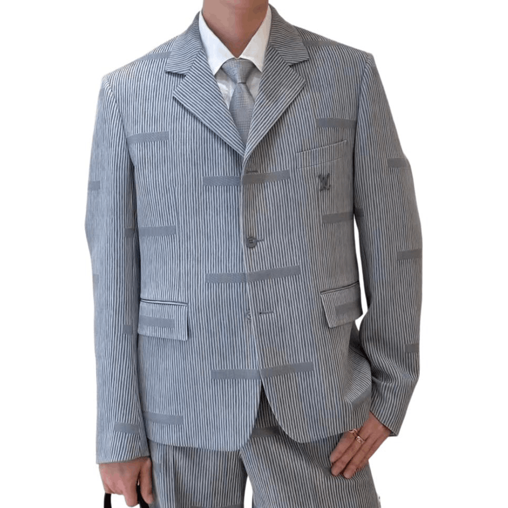 Louis Vuitton Louis Vuitton Striped Wool Blazer Size 50 Size 40R - 14 Thumbnail