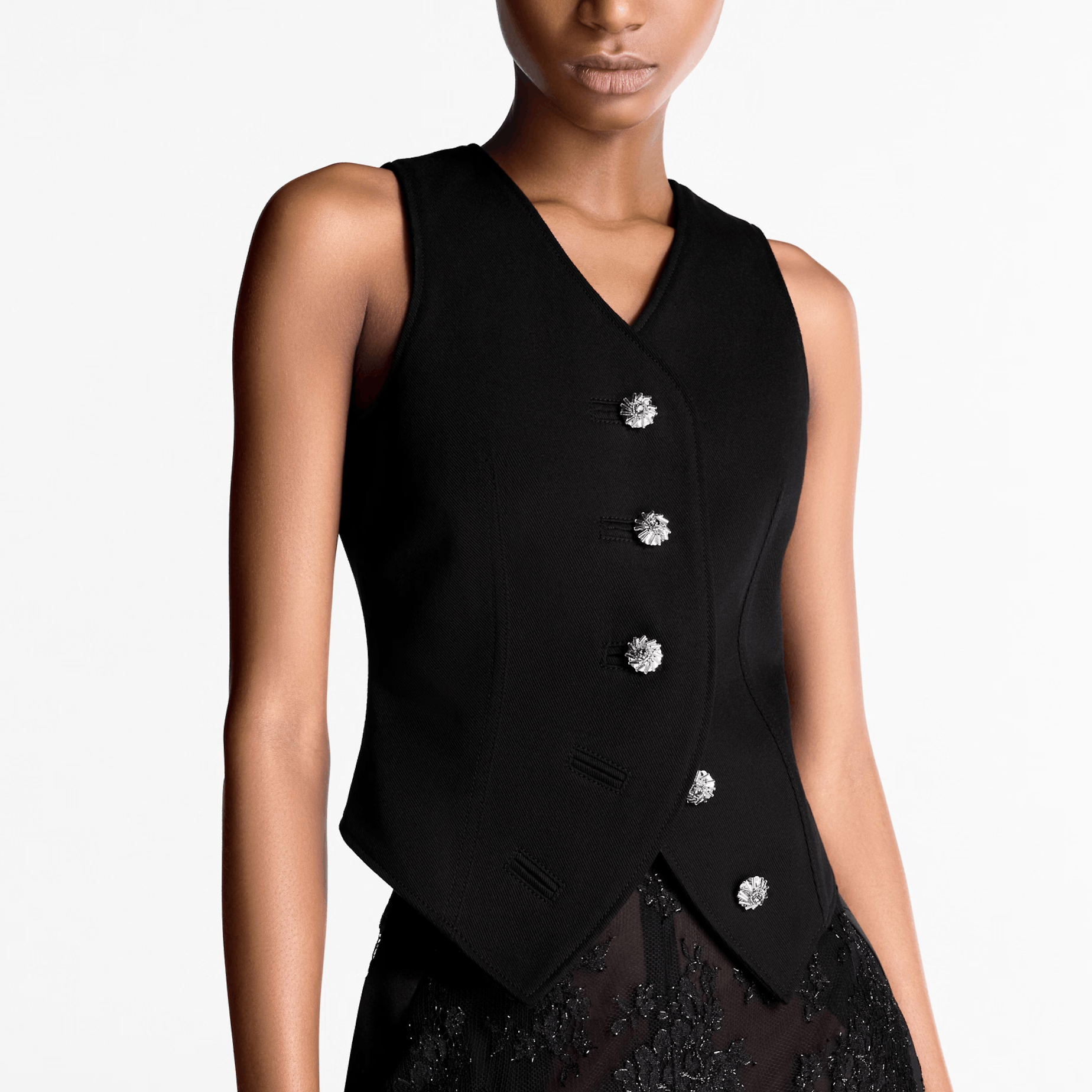 Louis Vuitton Louis Vuitton Crystal Button Cotton Vest Size 38 Size XS / US 0-2 / IT 36-38 - 8 Thumbnail