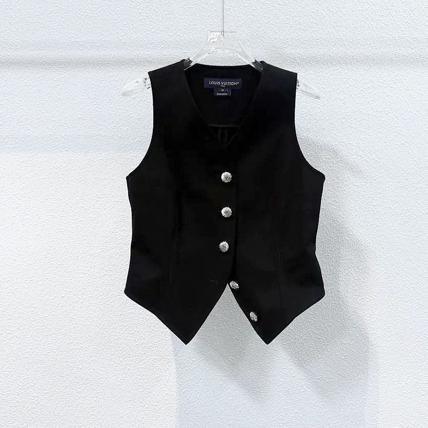 Louis Vuitton Louis Vuitton Crystal Button Cotton Vest Size 38 Size XS / US 0-2 / IT 36-38 - 5 Thumbnail