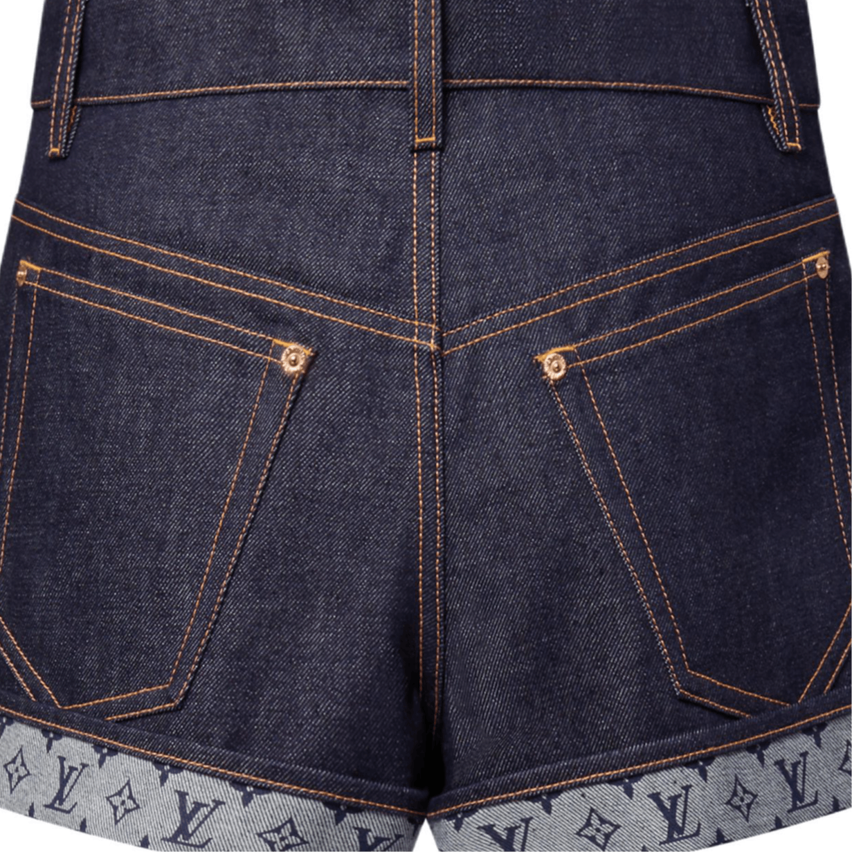 Louis Vuitton Louis Vuitton Monogram Cuff Denim Shorts Size 36 Size 26" / US 2 / IT 38 - 9 Thumbnail