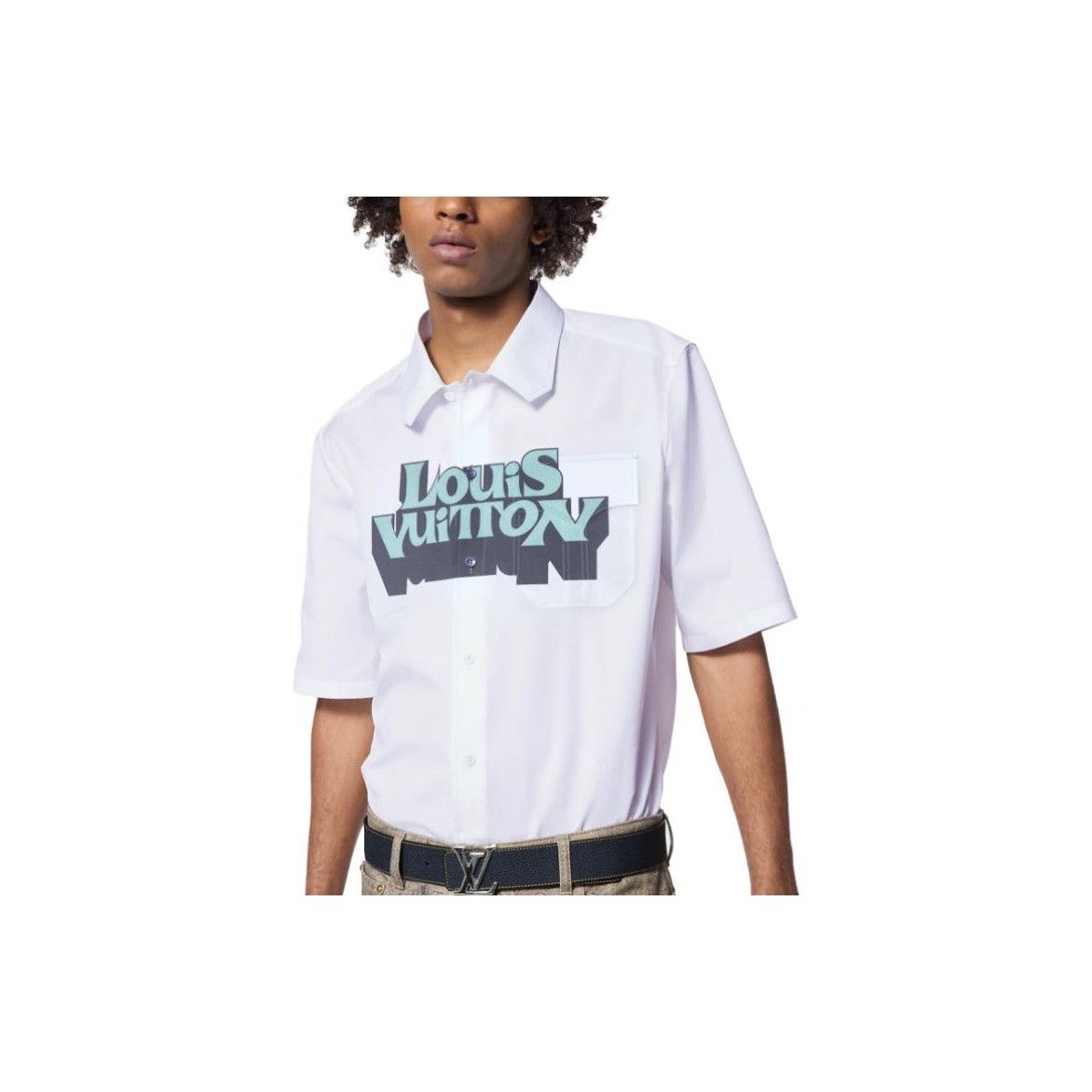 Louis Vuitton Louis Vuitton Logo Print Short Sleeve Shirt XL Size US XL / EU 56 / 4 - 7 Thumbnail