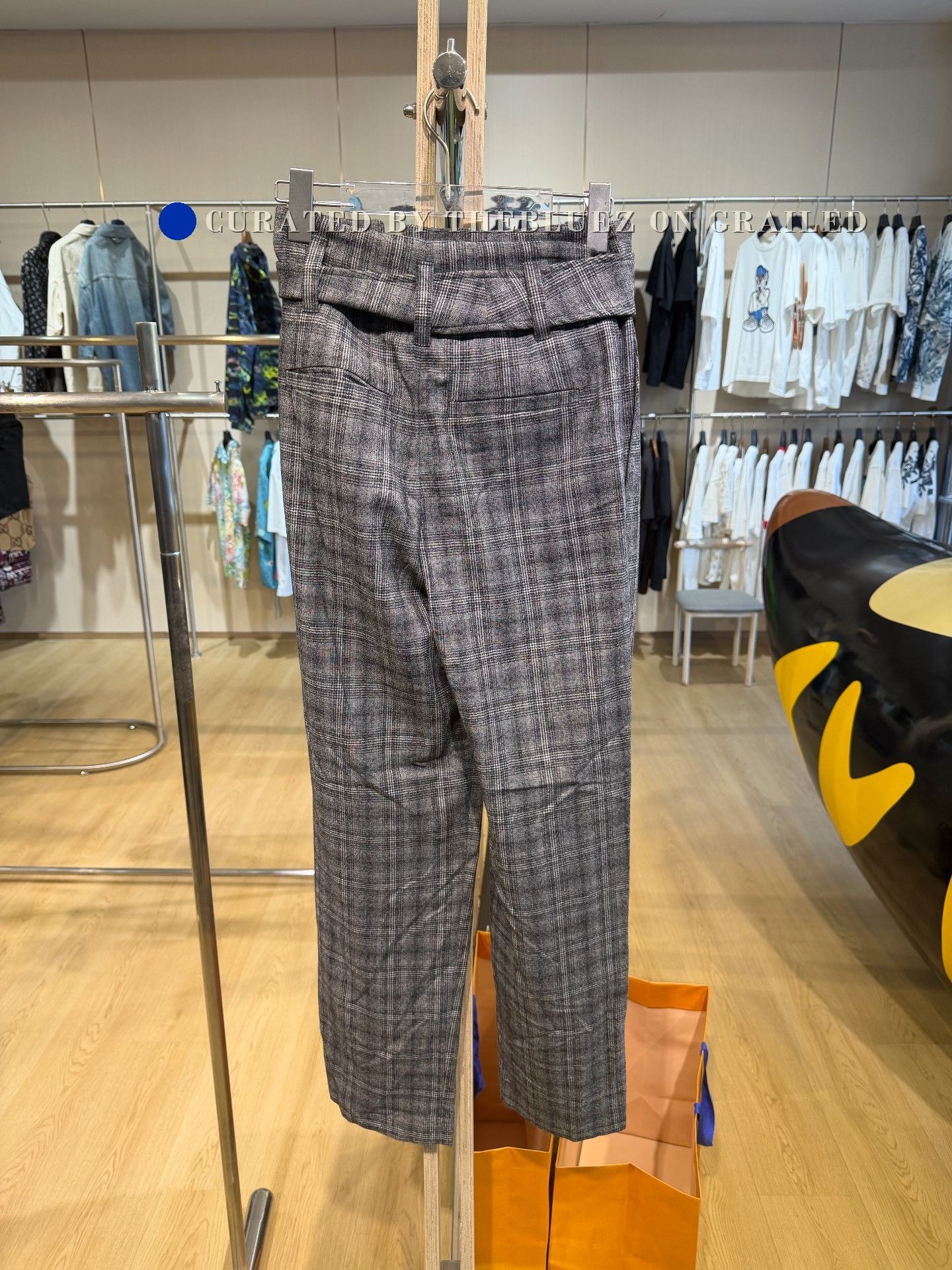 Brunello Cucinelli Brunello Cucinelli Gray Plaid Wool Pants Size 38" / US 16 / IT 52 - 2 Thumbnail