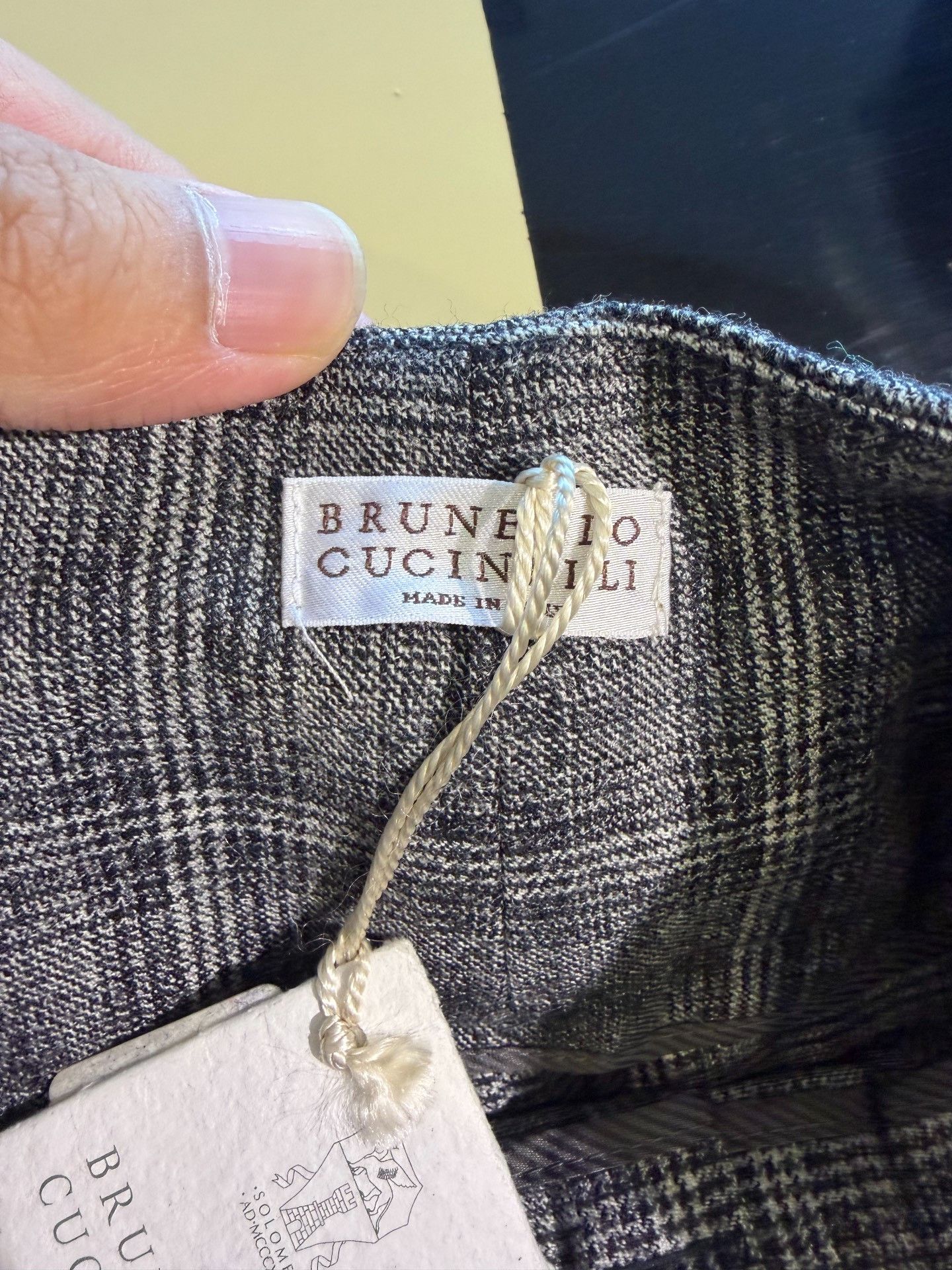 Brunello Cucinelli Brunello Cucinelli Gray Plaid Wool Pants Size 38" / US 16 / IT 52 - 3 Thumbnail