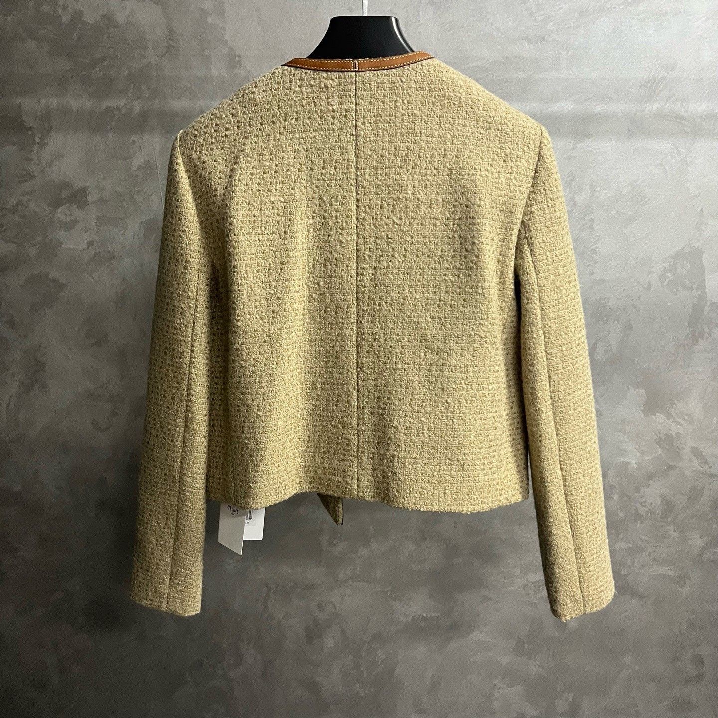Celine Celine Khaki Tweed Shoulder Strap Jacket Size XS / US 0-2 / IT 36-38 - 2 Thumbnail