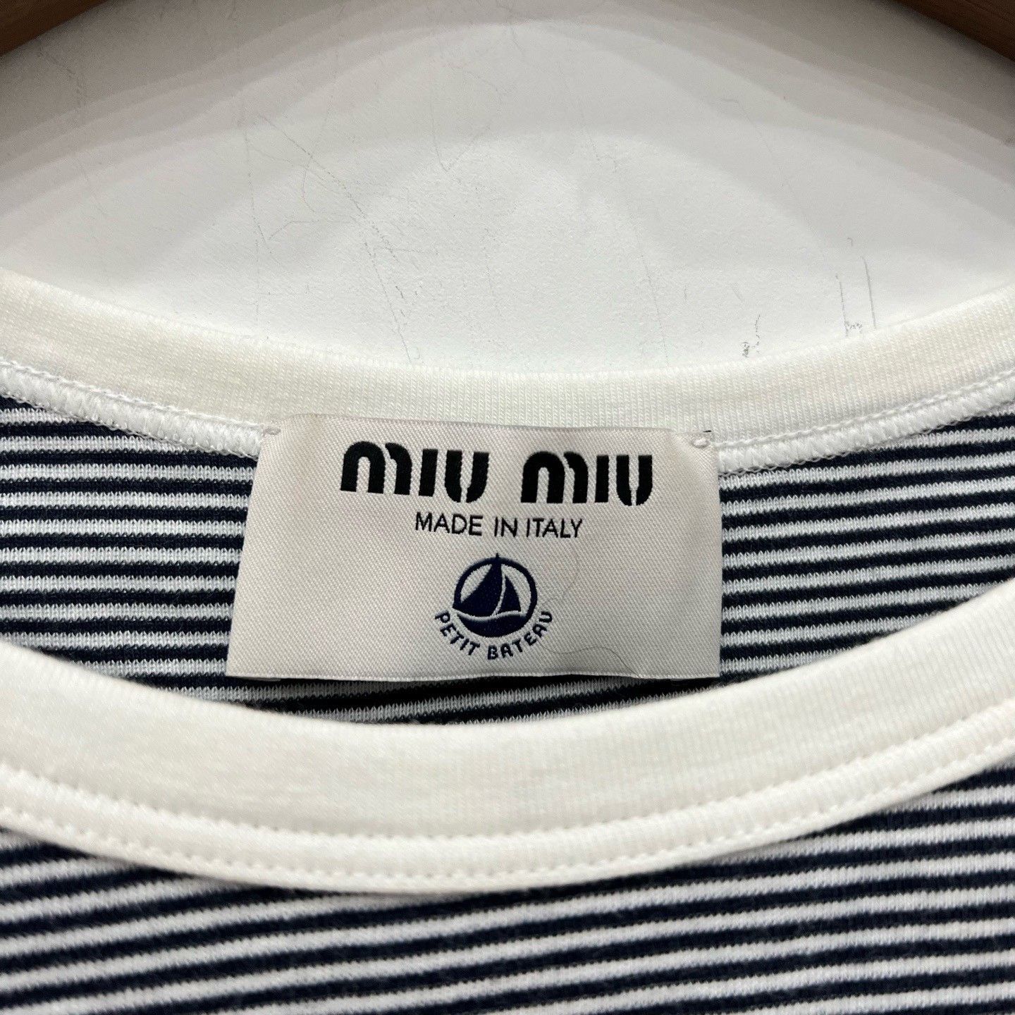 Miu Miu Miumiu 25SS Black White Stripe Sailboat Tee Size M / US 6-8 / IT 42-44 - 4 Thumbnail
