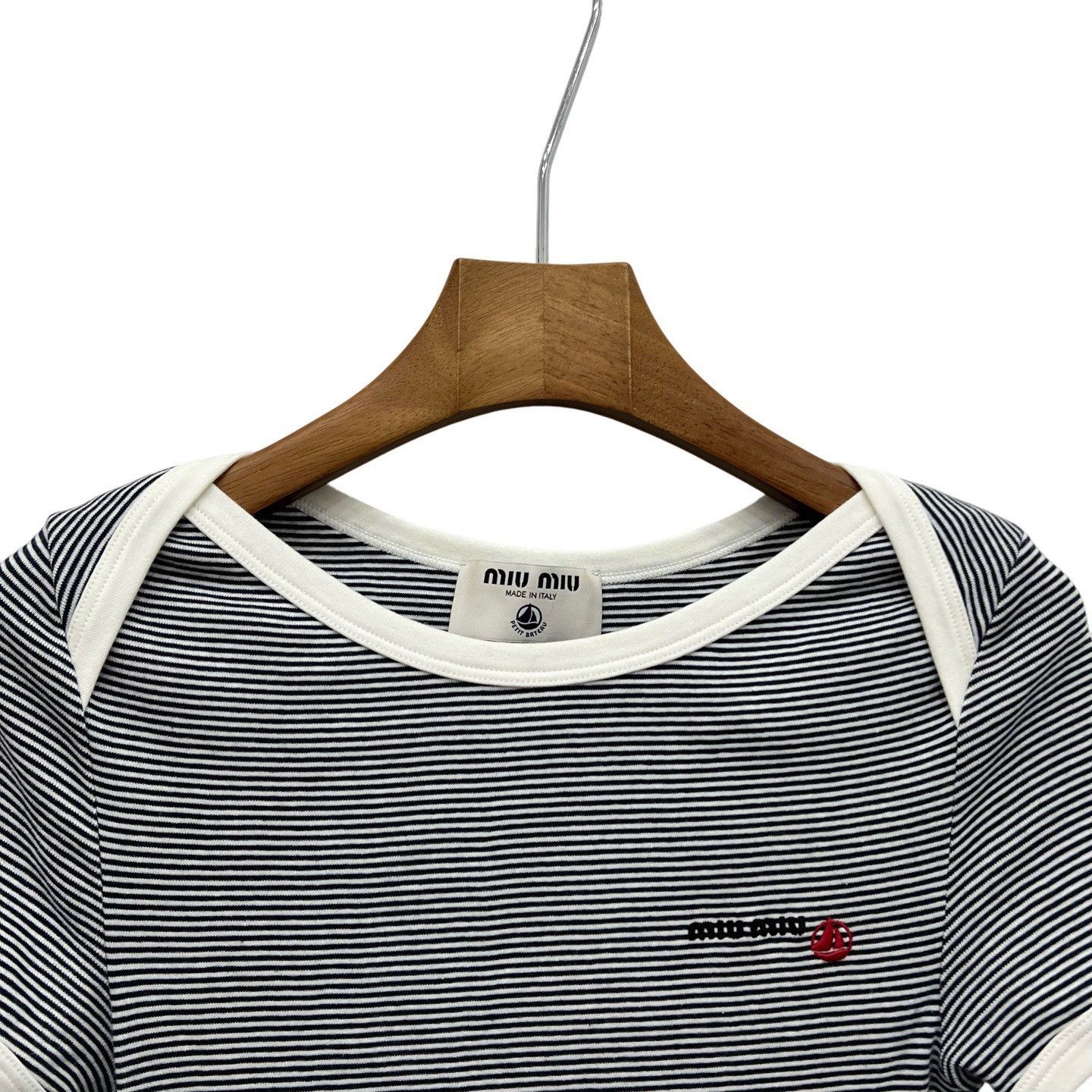 Miu Miu Miumiu 25SS Black White Stripe Sailboat Tee Size M / US 6-8 / IT 42-44 - 2 Thumbnail