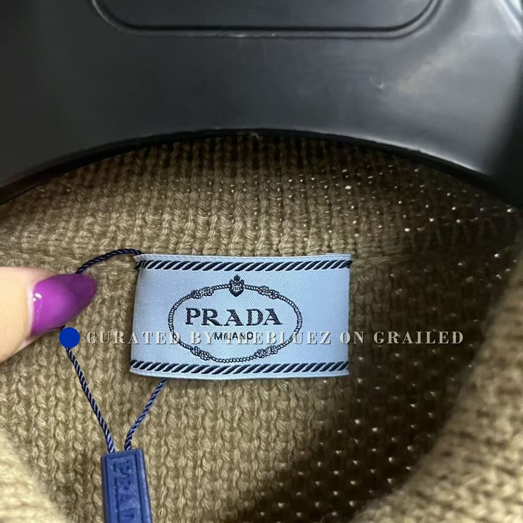 Prada Prada Camel Lapel Loose Knit Sweater Size S / US 4 / IT 40 - 3 Thumbnail