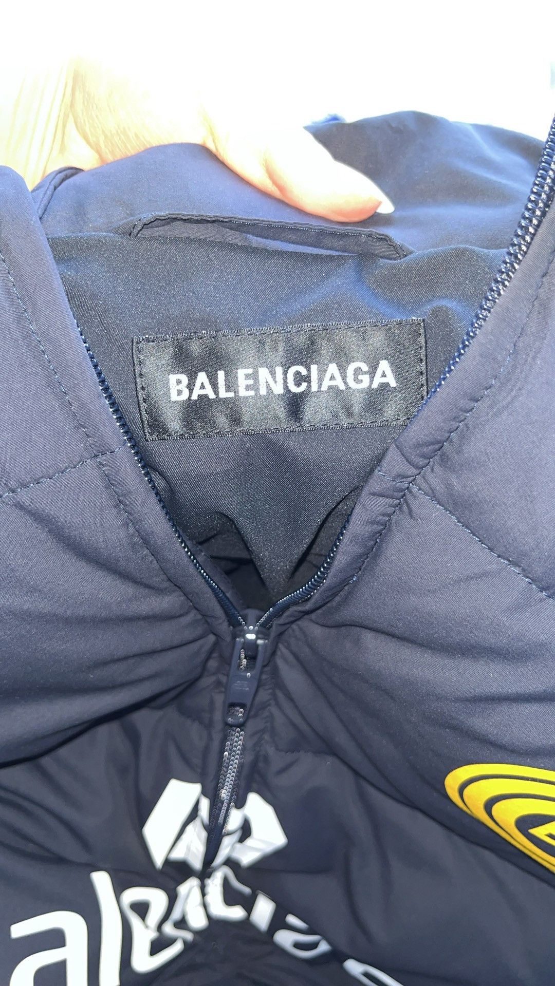Balenciaga Balenciaga Black White Football Print Puffer Jacket Size US S / EU 44-46 / 1 - 6 Thumbnail