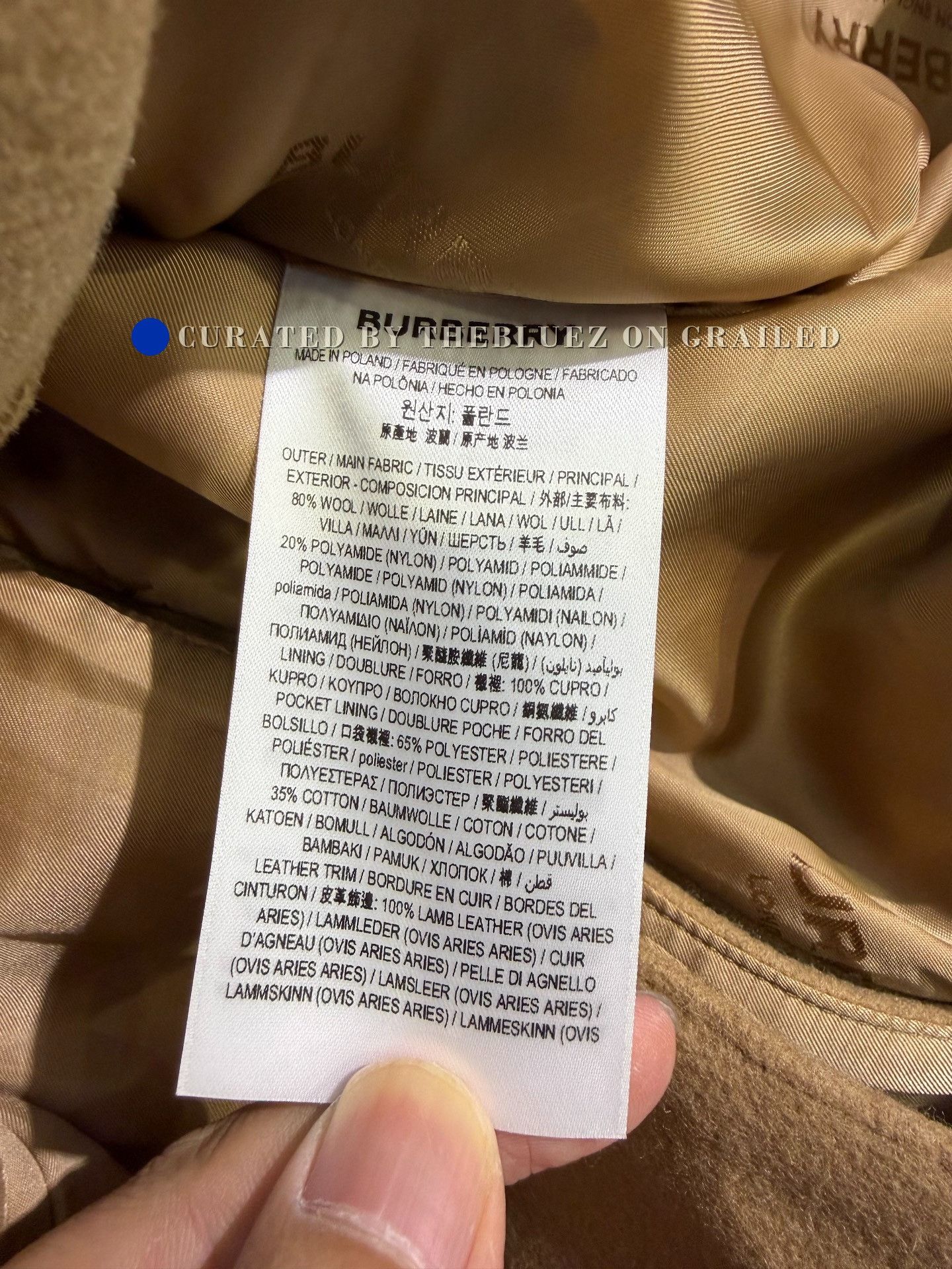 Burberry Burberry Women's Wool Leather Trim Short Coat Size S / US 4 / IT 40 - 5 Thumbnail