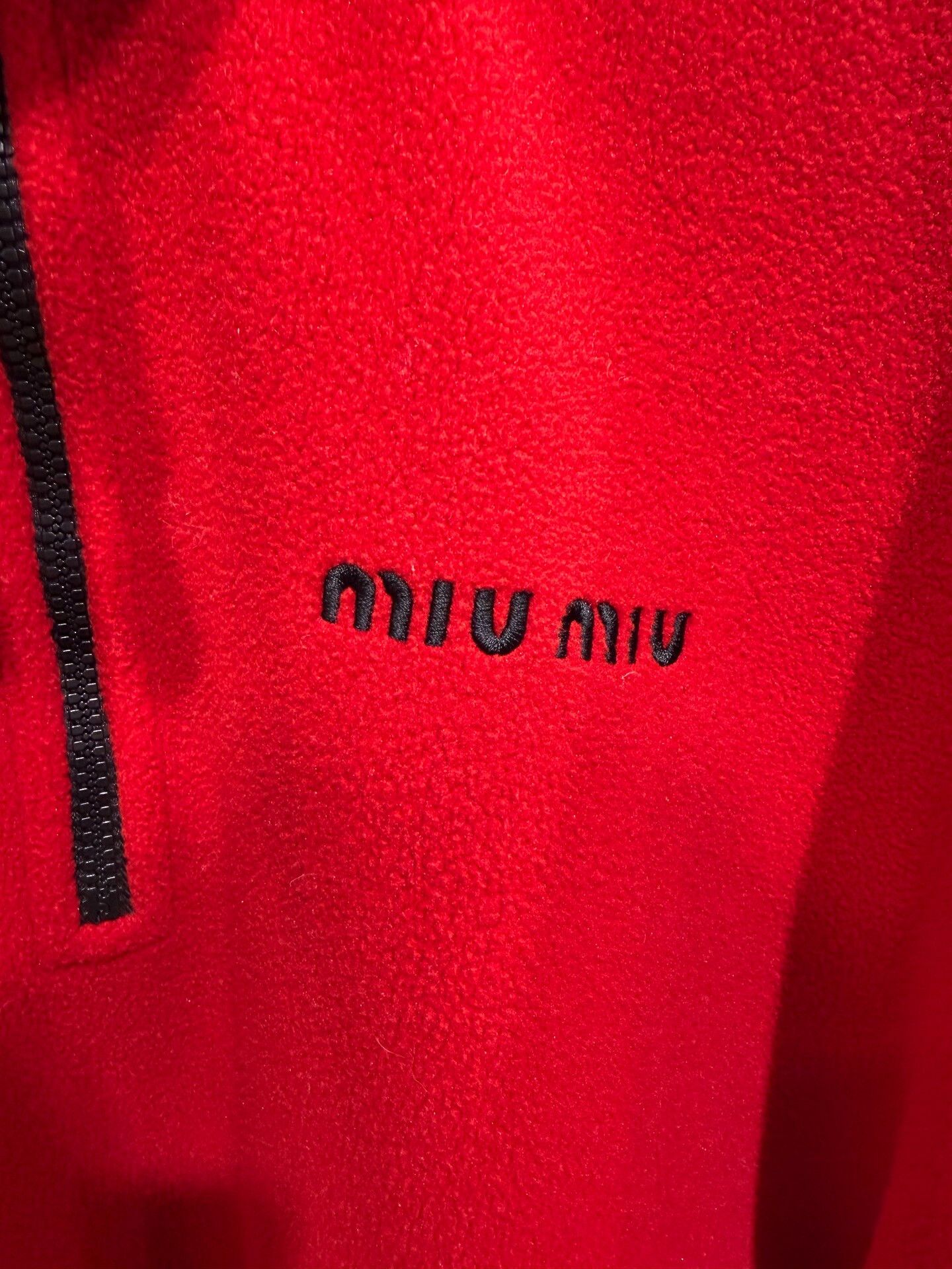 Miu Miu Miu Miu New Year Limited Red Fleece Jacket Size XS / US 0-2 / IT 36-38 - 2 Thumbnail