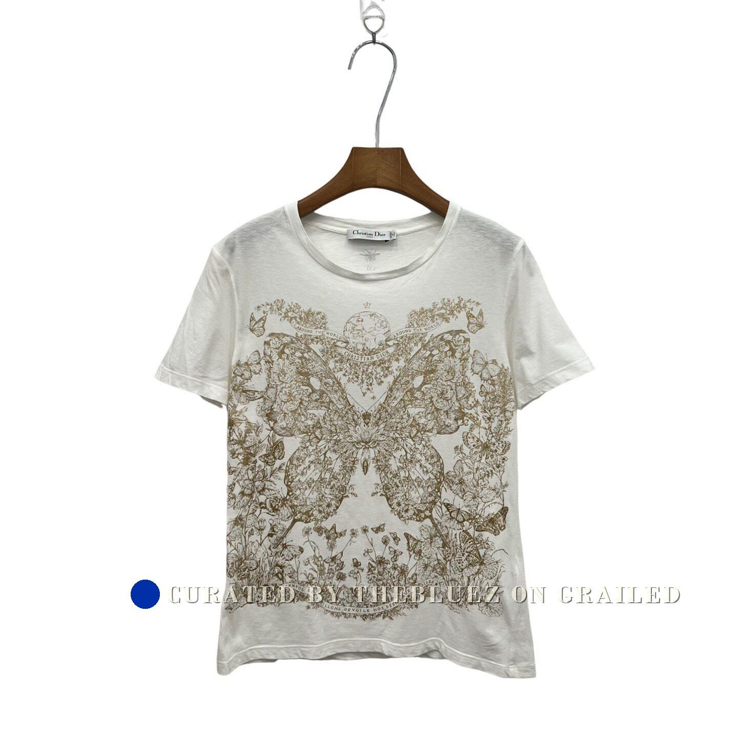 Dior Dior Gold Butterfly Short-Sleeve Top Size S / US 4 / IT 40 - 2 Thumbnail