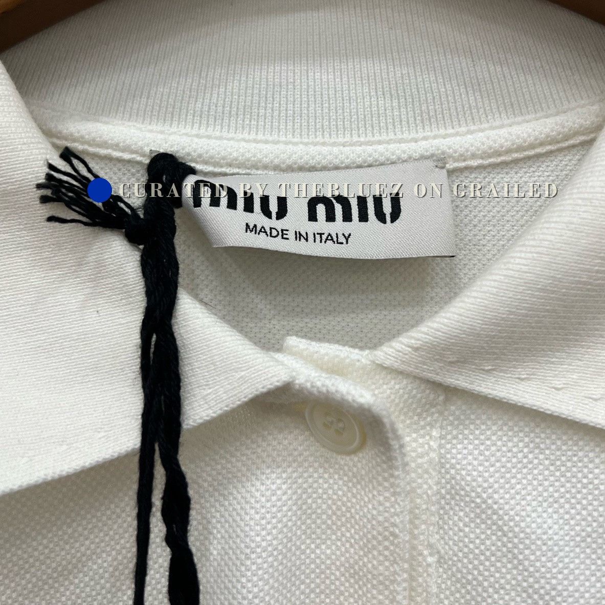 Miu Miu Miumiu 2025 Solid Embroidered Long-Sleeve Polo Size US M / EU 48-50 / 2 - 5 Thumbnail