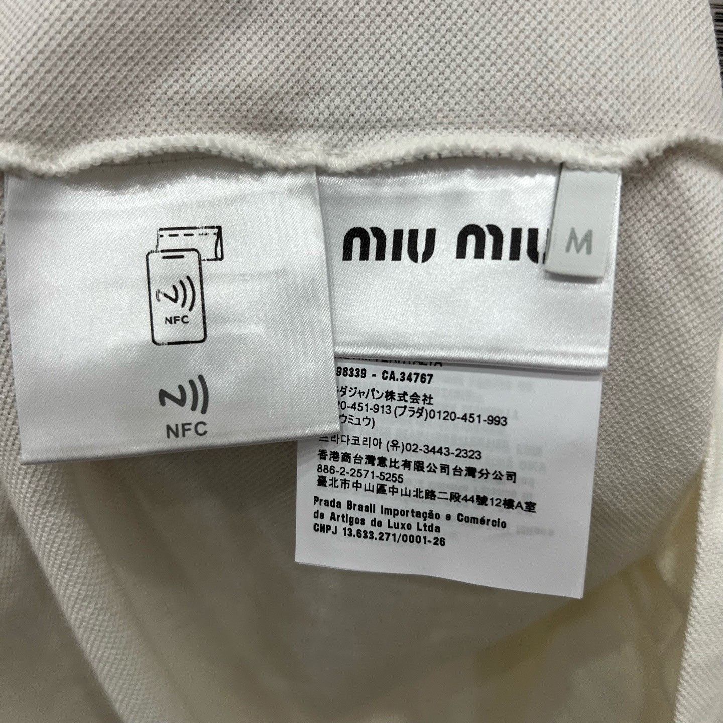 Miu Miu Miumiu 2025 Solid Embroidered Long-Sleeve Polo Size US M / EU 48-50 / 2 - 6 Thumbnail