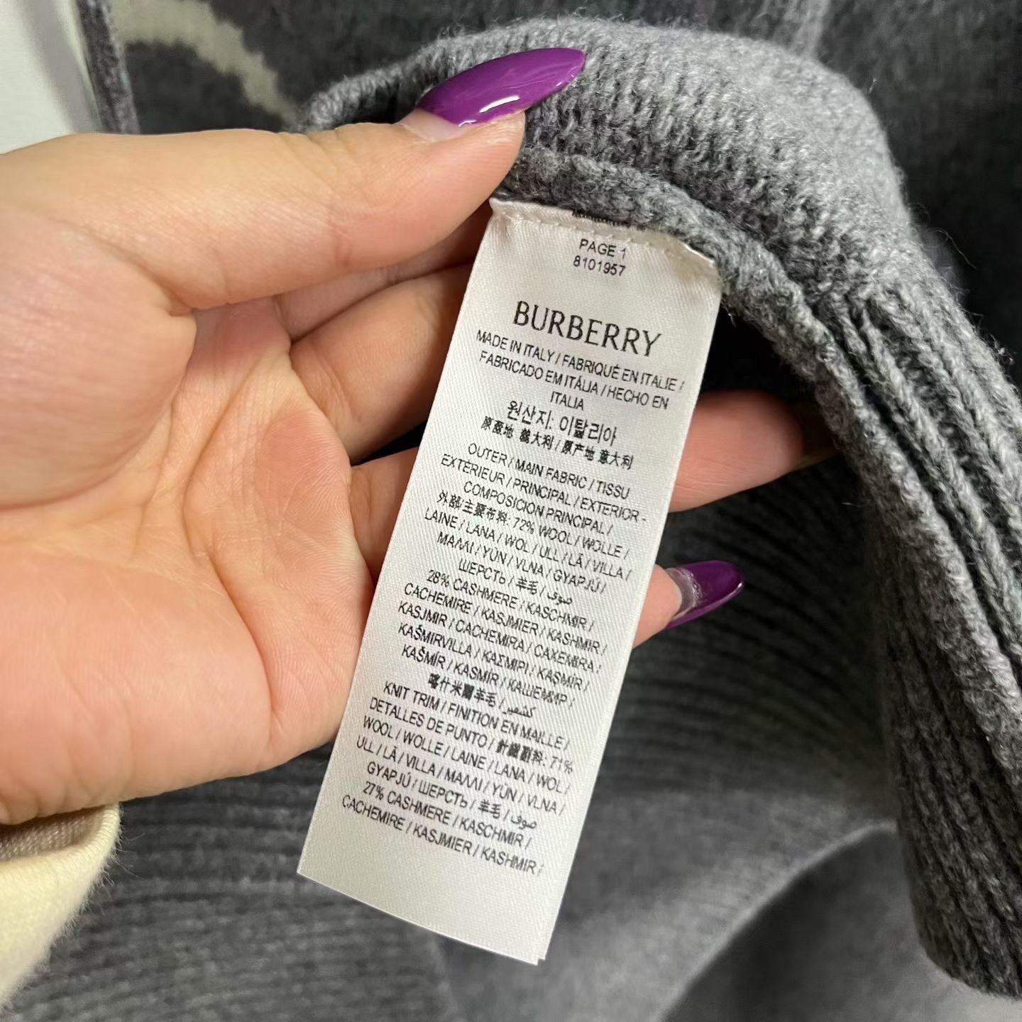 Burberry Burberry 2024 Gray Equestrian Logo Hoodie Size US M / EU 48-50 / 2 - 4 Thumbnail