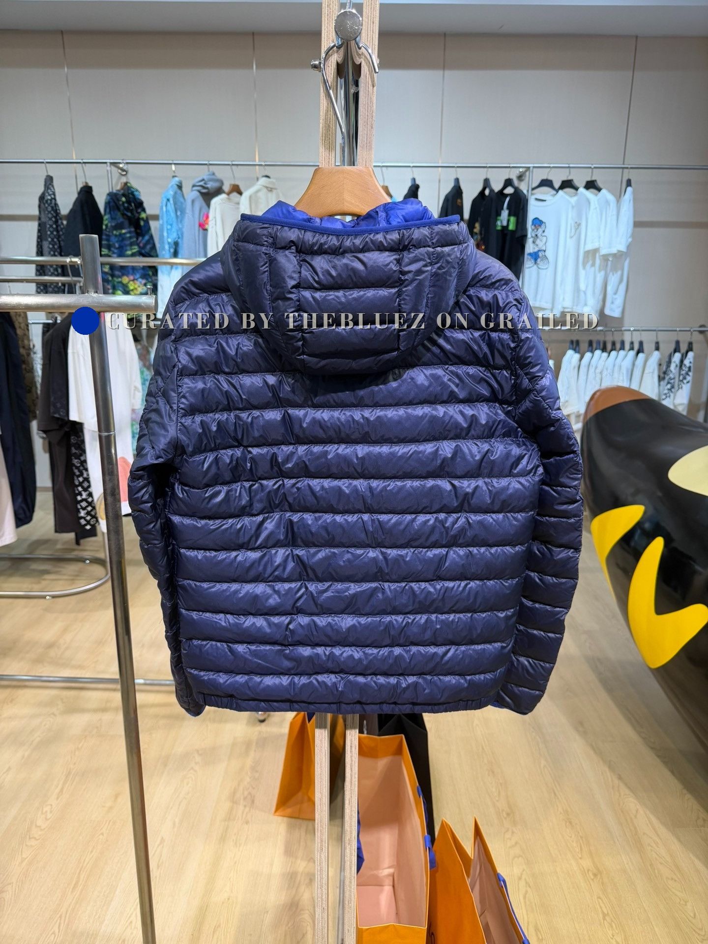Moncler Moncler Navy Color Stripe Lightweight Down Jacket Size US S / EU 44-46 / 1 - 2 Thumbnail