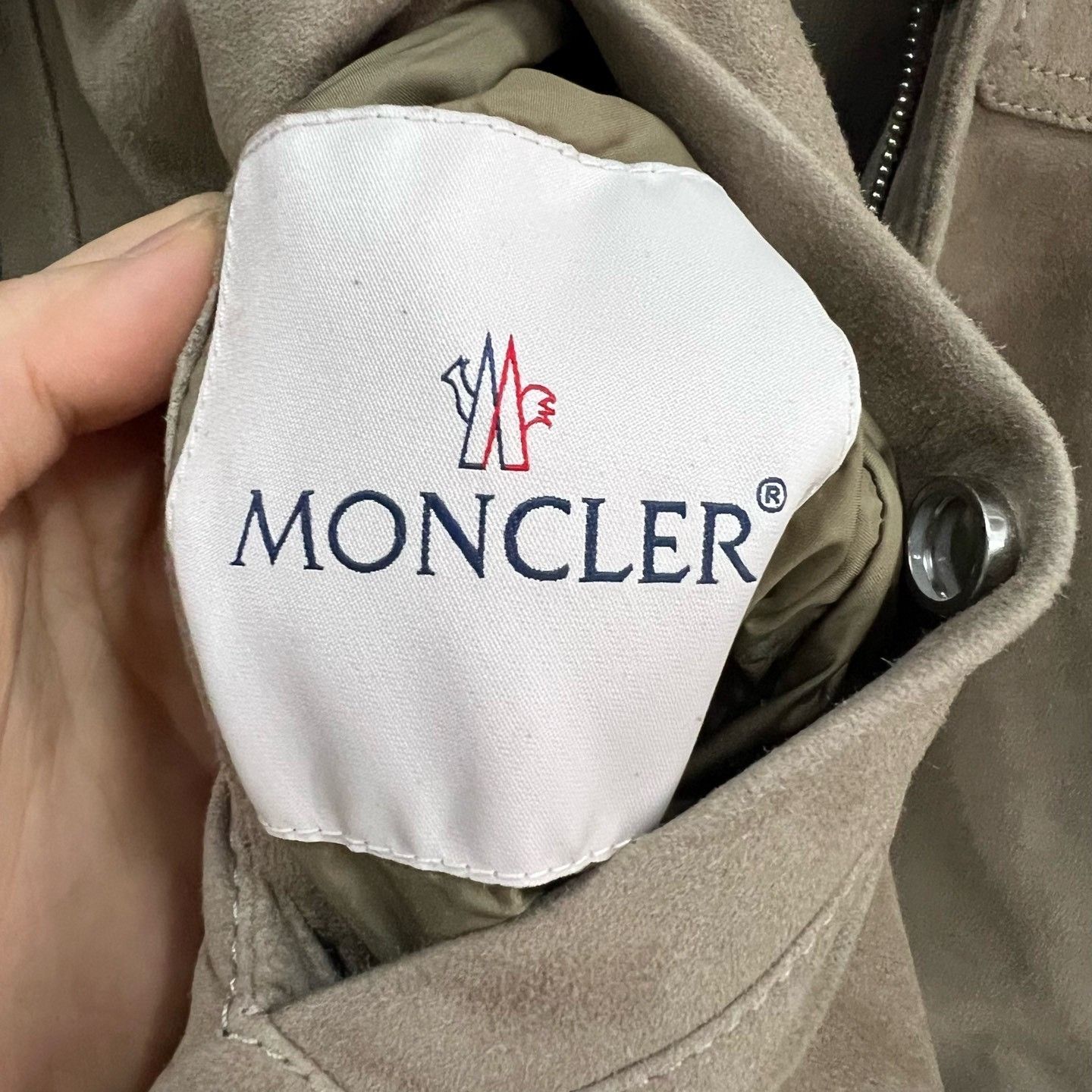 Moncler Moncler Logo Suede Jacket Size US XS / EU 42 / 0 - 5 Thumbnail