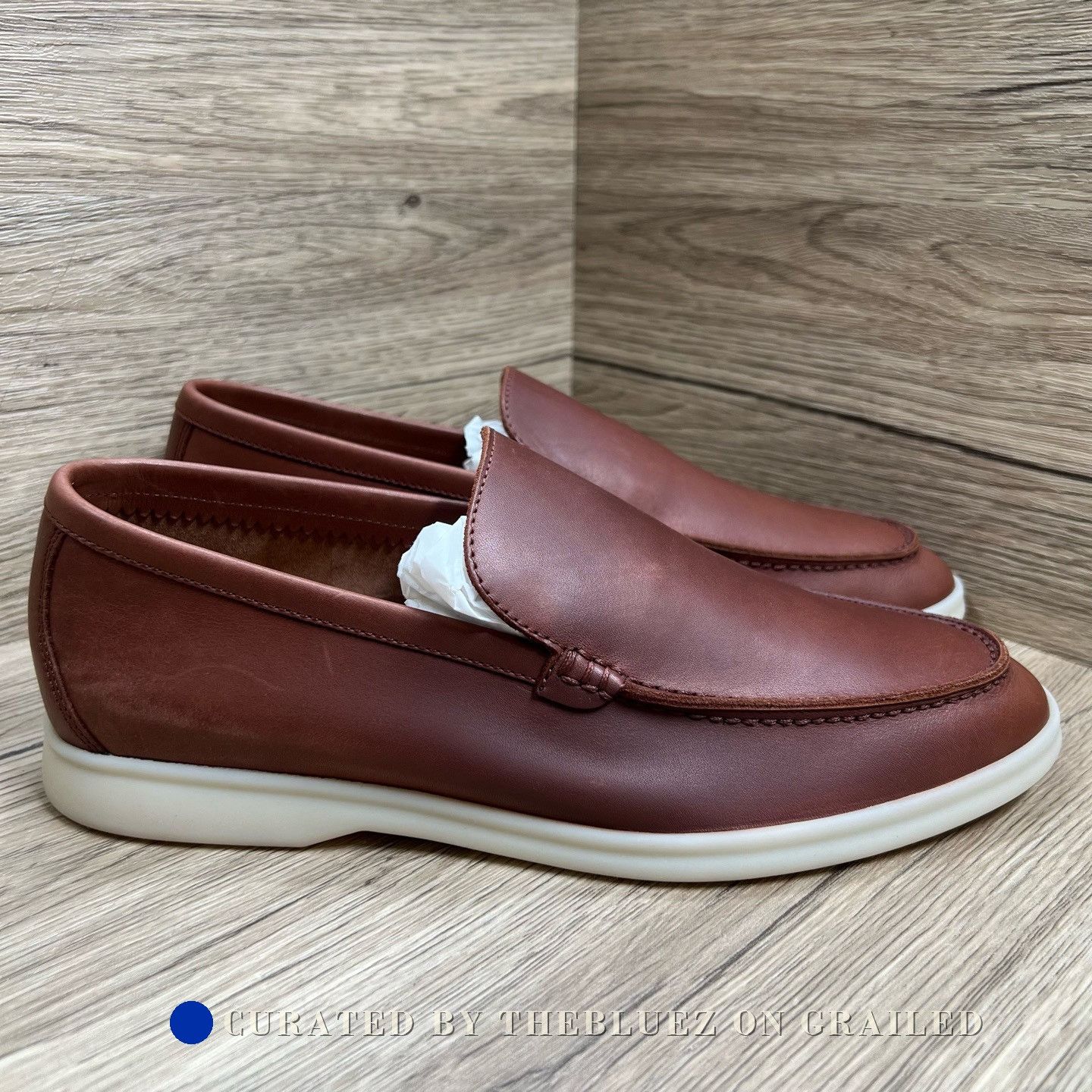 Loro Piana Loro Piana LP Summer Walk Brown Leather Loafers Size US 7 / EU 40 - 3 Thumbnail