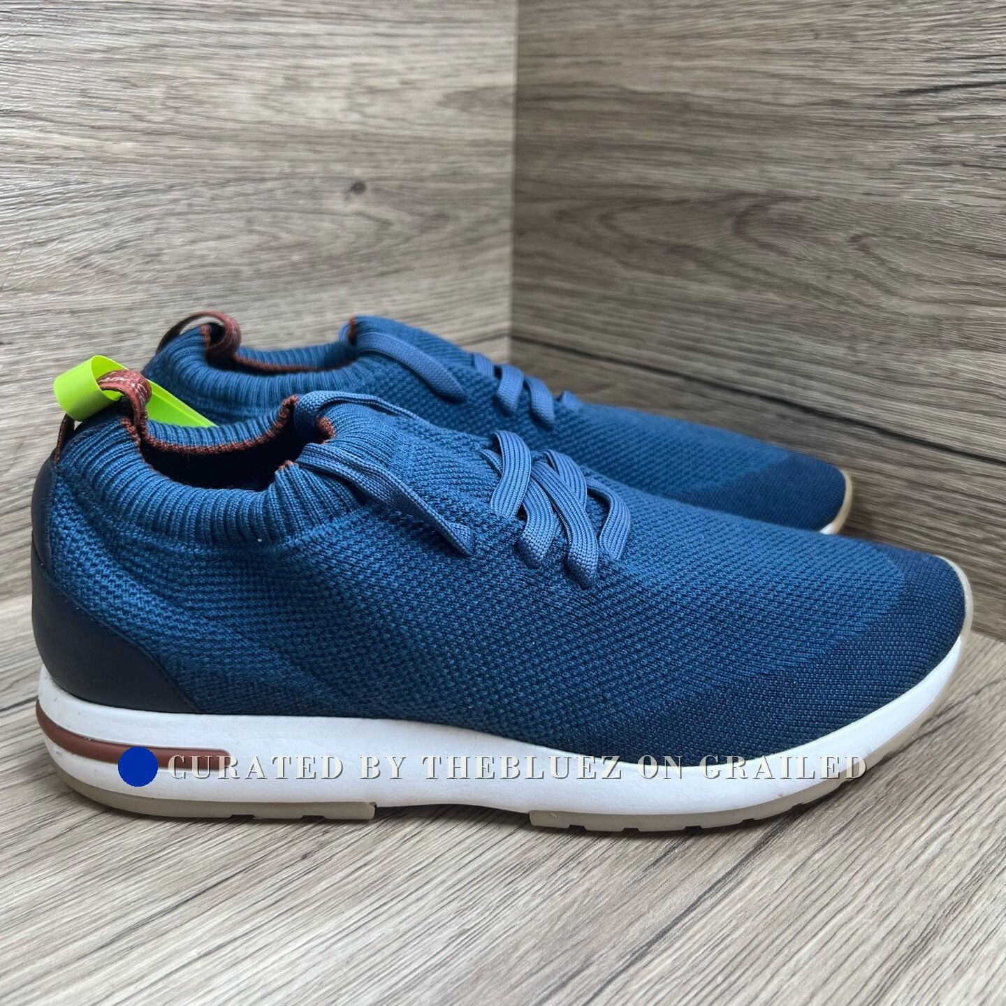 Loro Piana Loro Piana LP Flexy Walk Blue Knit Sneakers Size US 8 / IT 38 - 3 Thumbnail