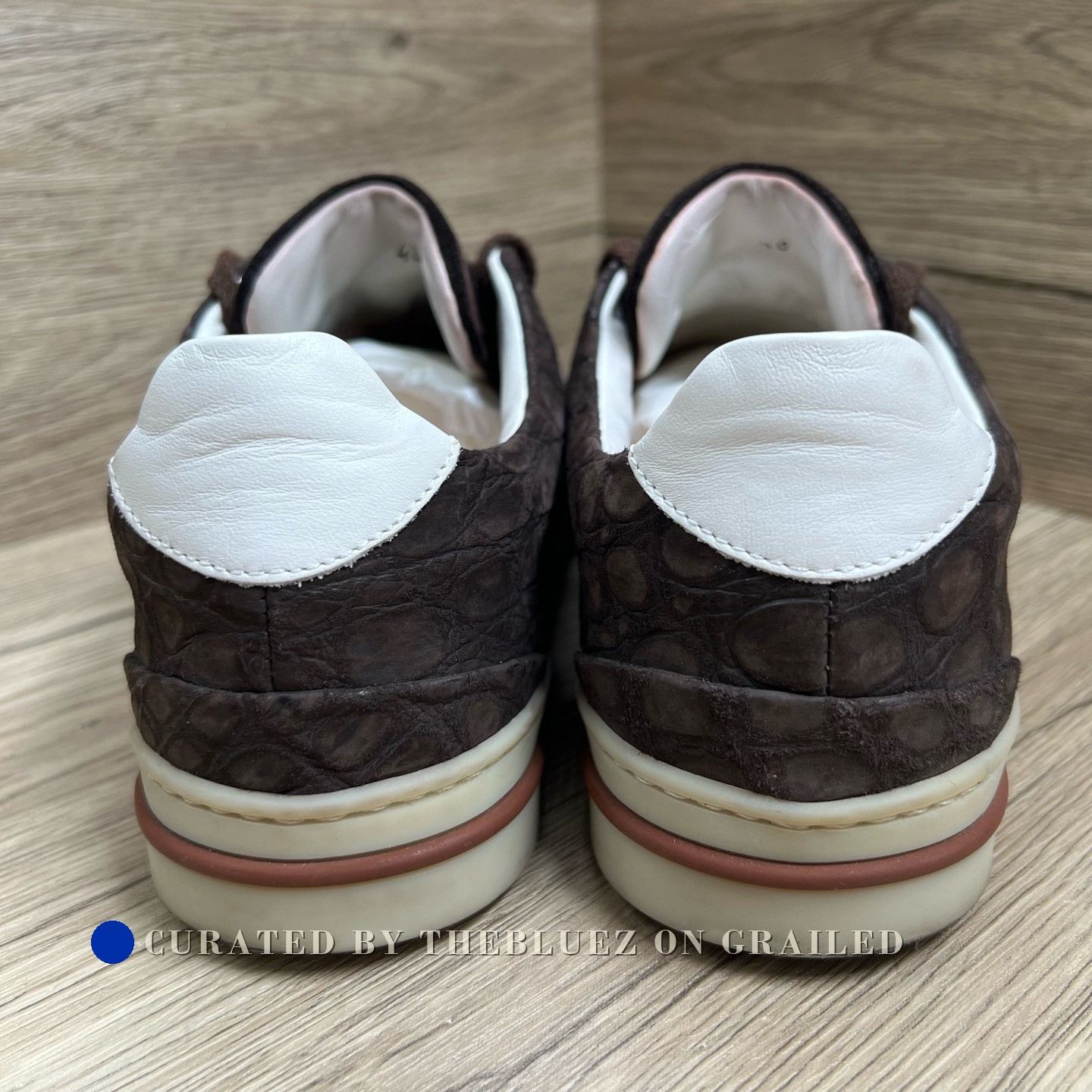 Loro Piana Loro Piana 70’S Walk Crocodile-Embossed Trainers Size US 7 / EU 40 - 4 Thumbnail