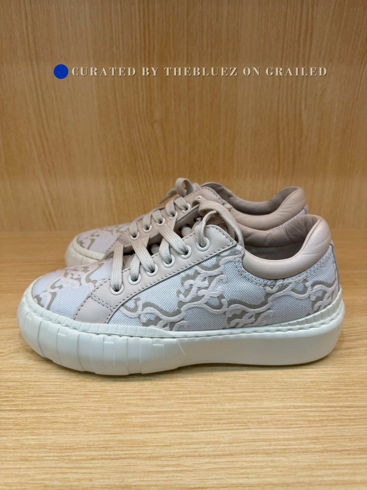 Fendi Fendi Beige Monogram Sneakers Size US 5 / IT 35 - 2 Thumbnail