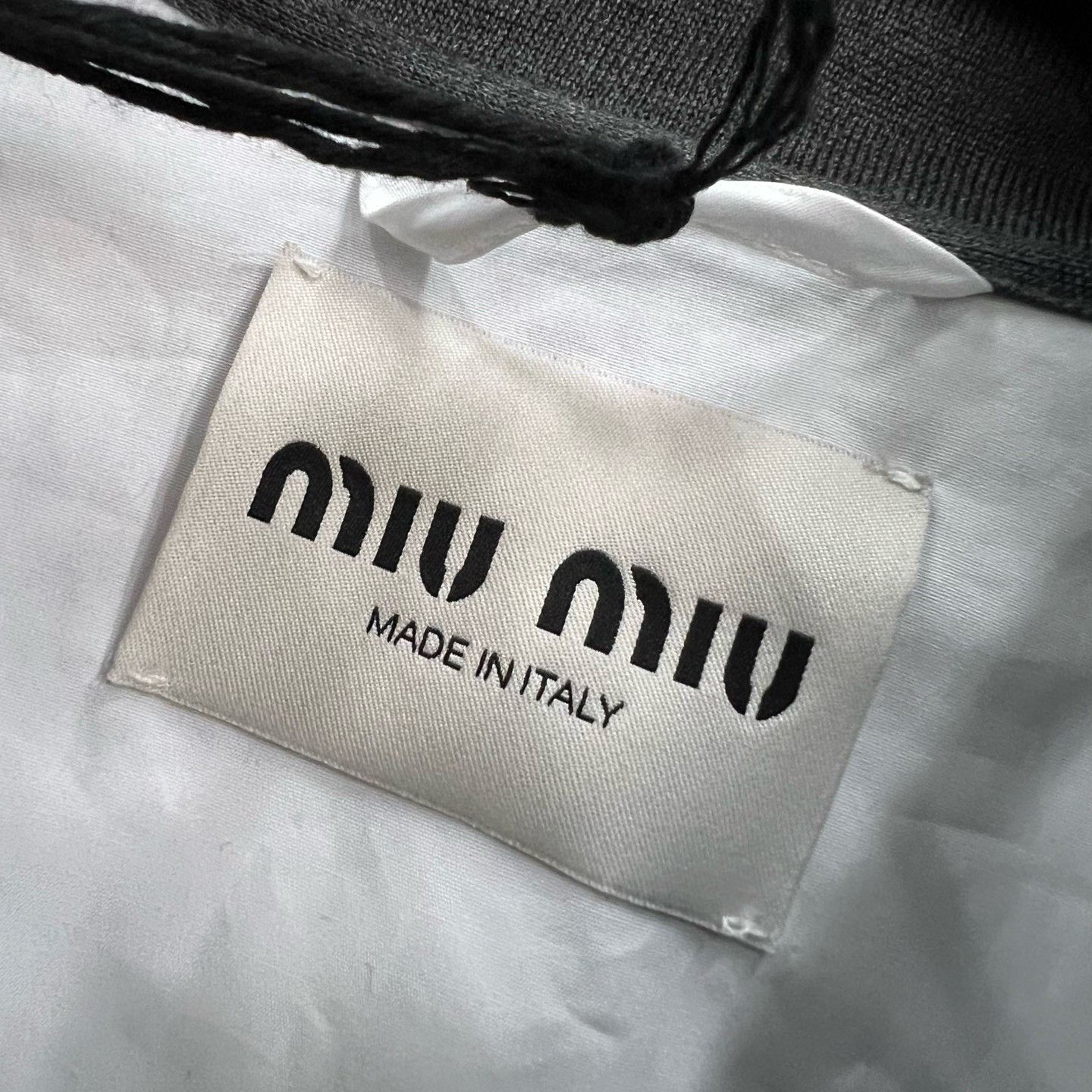 Miu Miu Miu Miu Gray Embroidered Logo Coat Size S / US 4 / IT 40 - 3 Thumbnail