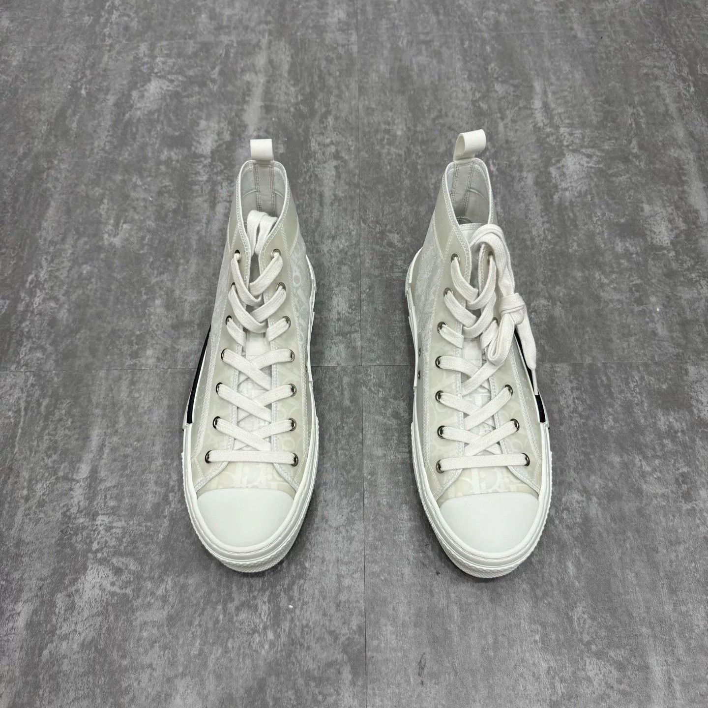 Dior Dior B23 Transparent White Monogram High-Top Sneakers Size US 9 / EU 42 - 3 Thumbnail