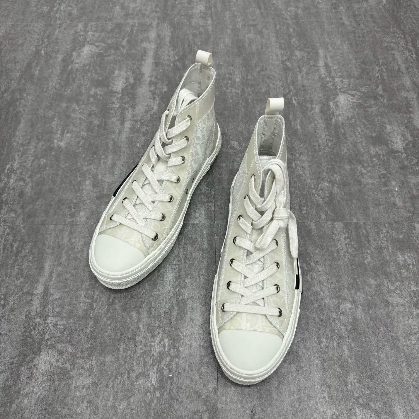 Dior Dior B23 Transparent White Monogram High-Top Sneakers Size US 9 / EU 42 - 2 Thumbnail
