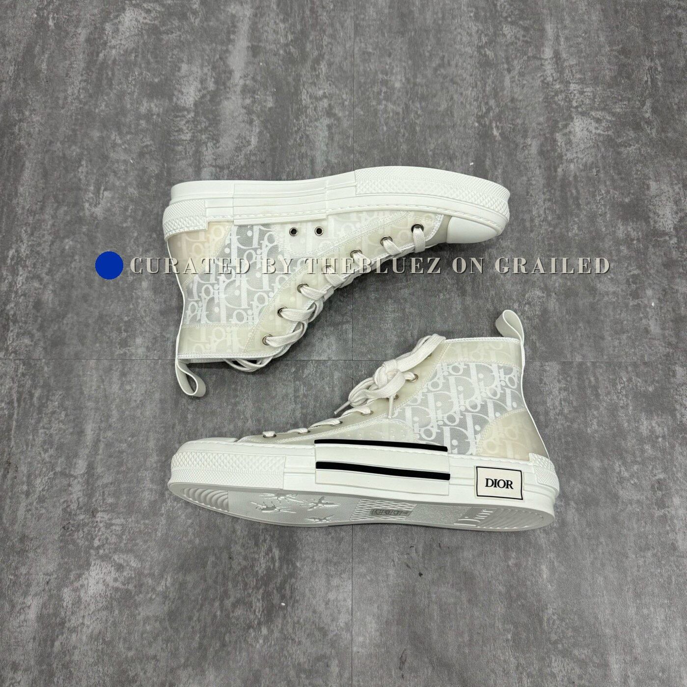 Dior Dior B23 Transparent White Monogram High-Top Sneakers Size US 9 / EU 42 - 4 Thumbnail