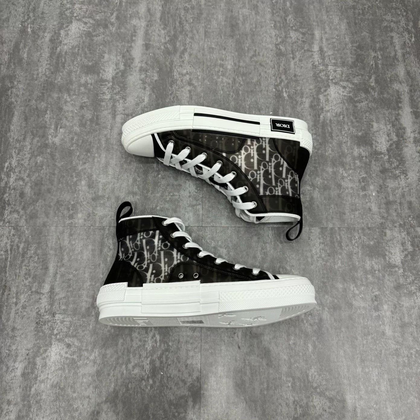 Dior Dior B23 Black High-Top Sneakers Size US 8 / EU 41 - 4 Thumbnail