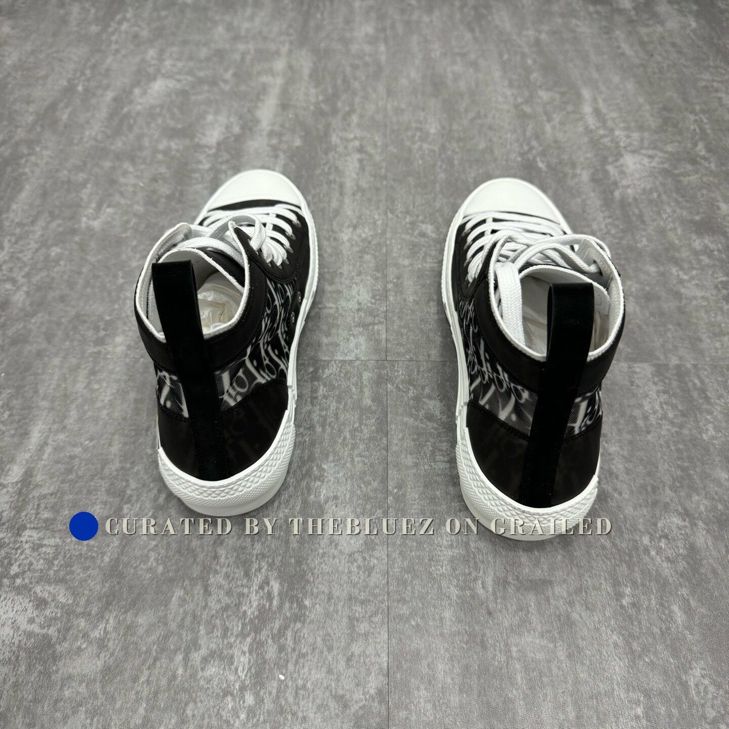 Dior Dior B23 Black High-Top Sneakers Size US 8 / EU 41 - 6 Thumbnail