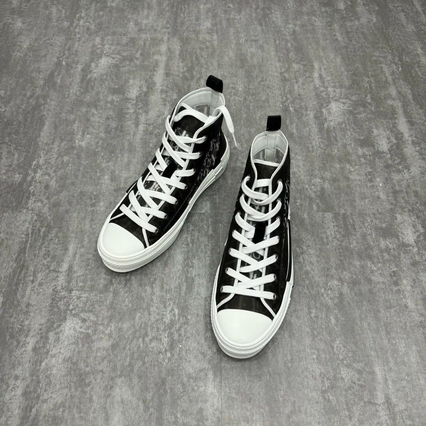 Dior Dior B23 Black High-Top Sneakers Size US 8 / EU 41 - 2 Thumbnail