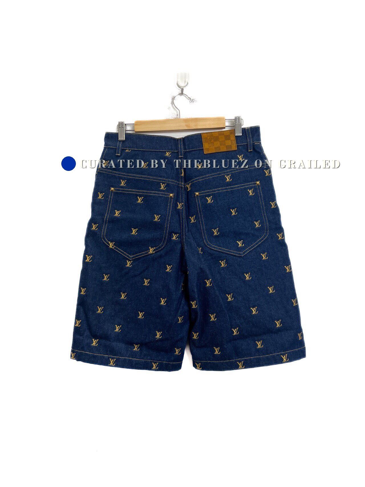 Louis Vuitton Louis Vuitton Pharrell Embroidered Logo Denim Shorts Size US 28 / EU 44 - 2 Thumbnail