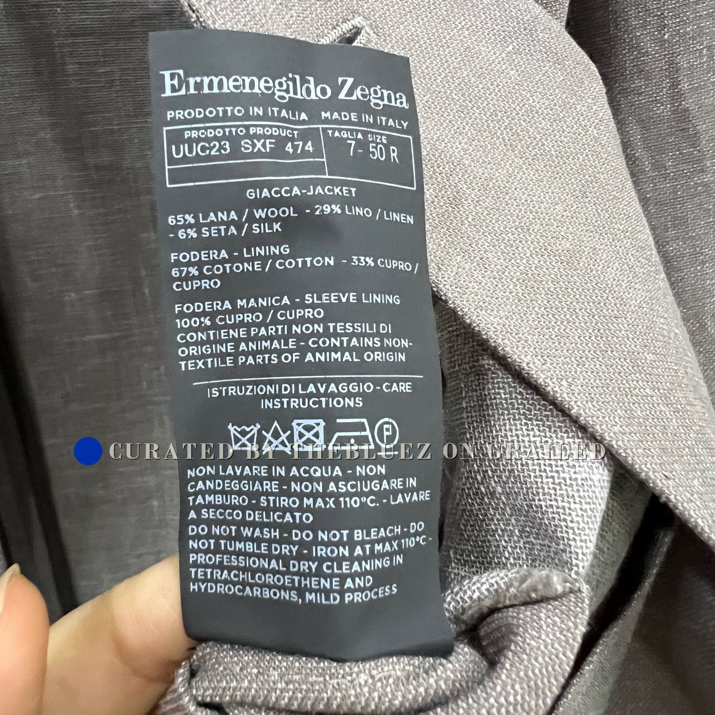 Ermenegildo Zegna Zegna Solid Collar Casual Blazer Size US M / EU 48-50 / 2 - 4 Thumbnail