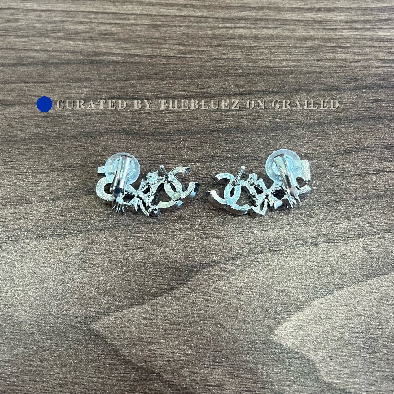 Chanel Chanel 23P Silver Crystal 5 Number Earrings Size ONE SIZE - 2 Thumbnail