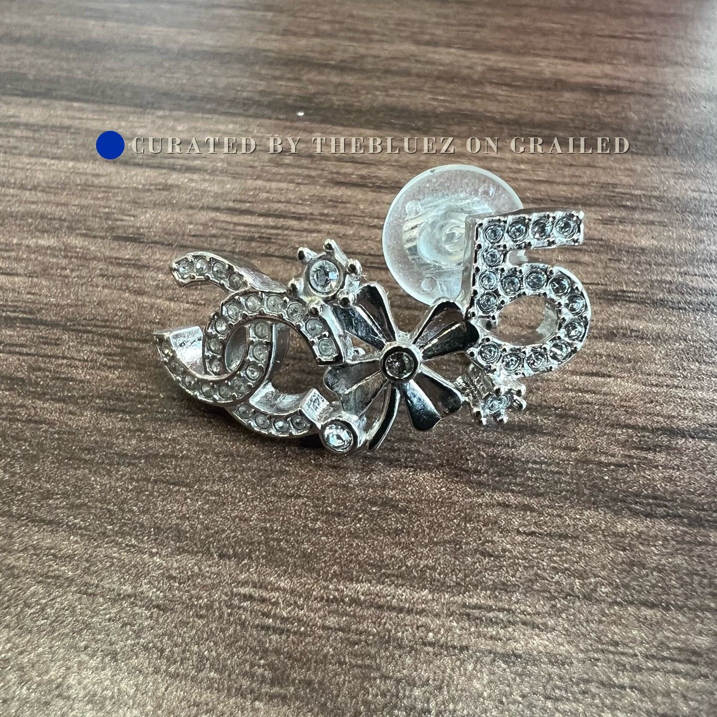 Chanel Chanel 23P Silver Crystal 5 Number Earrings Size ONE SIZE - 4 Thumbnail