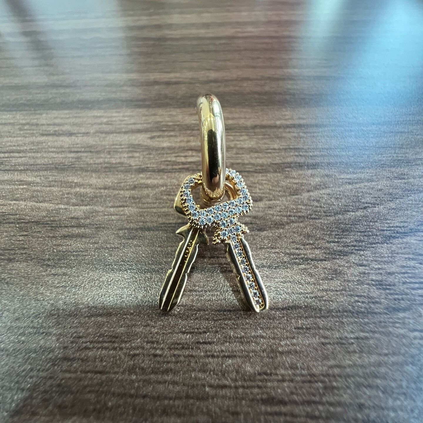Louis Vuitton Louis Vuitton Gold Diamond Key Lock Earrings Size ONE SIZE - 3 Thumbnail
