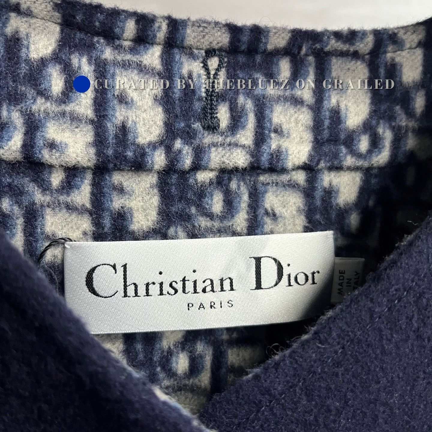 Dior Dior Blue Wool Blend Reversible Print Jacket Size US XS / EU 42 / 0 - 2 Thumbnail