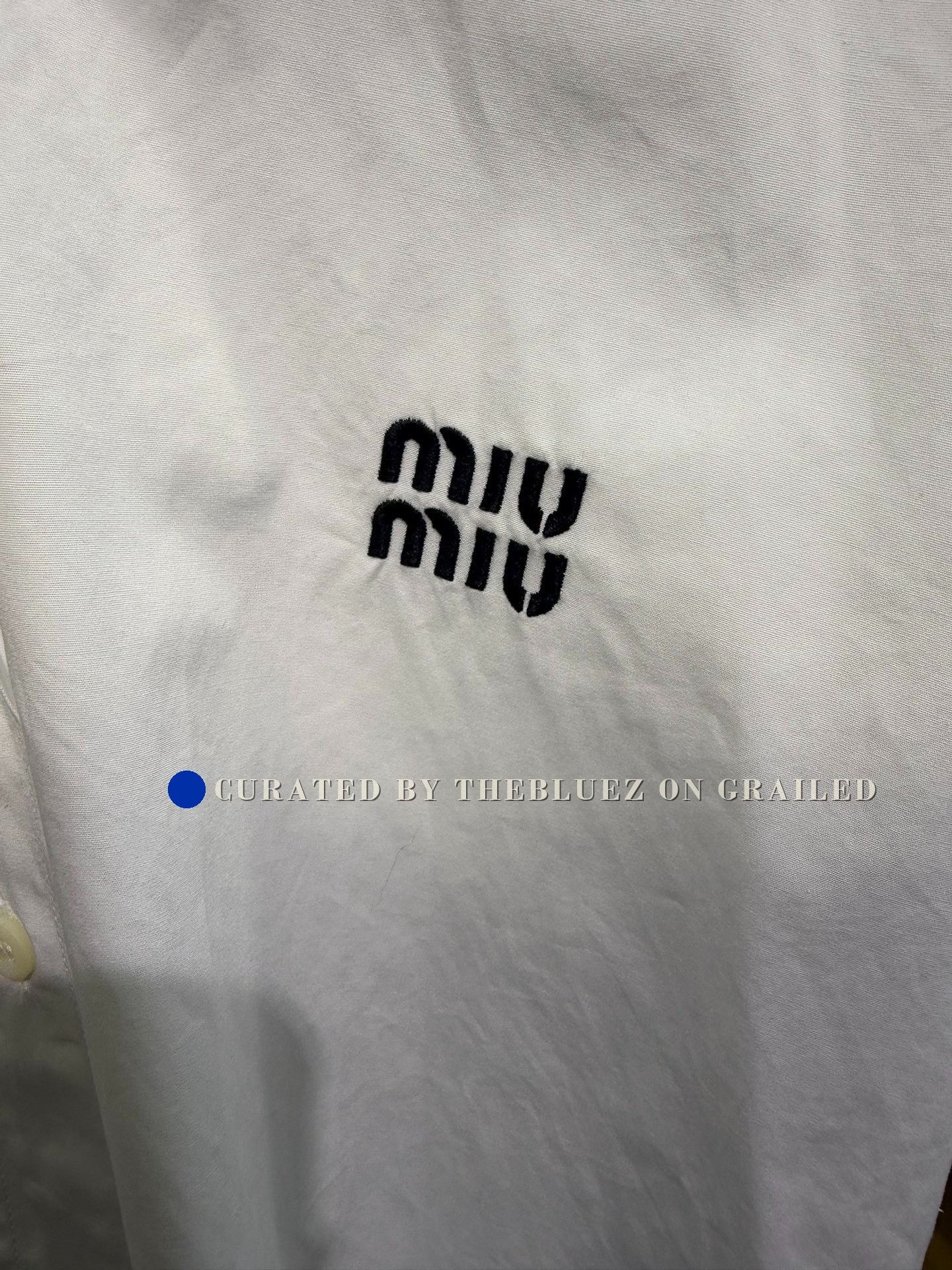 Miu Miu Miumiu White Embroidered Shirt Size S / US 4 / IT 40 - 3 Thumbnail