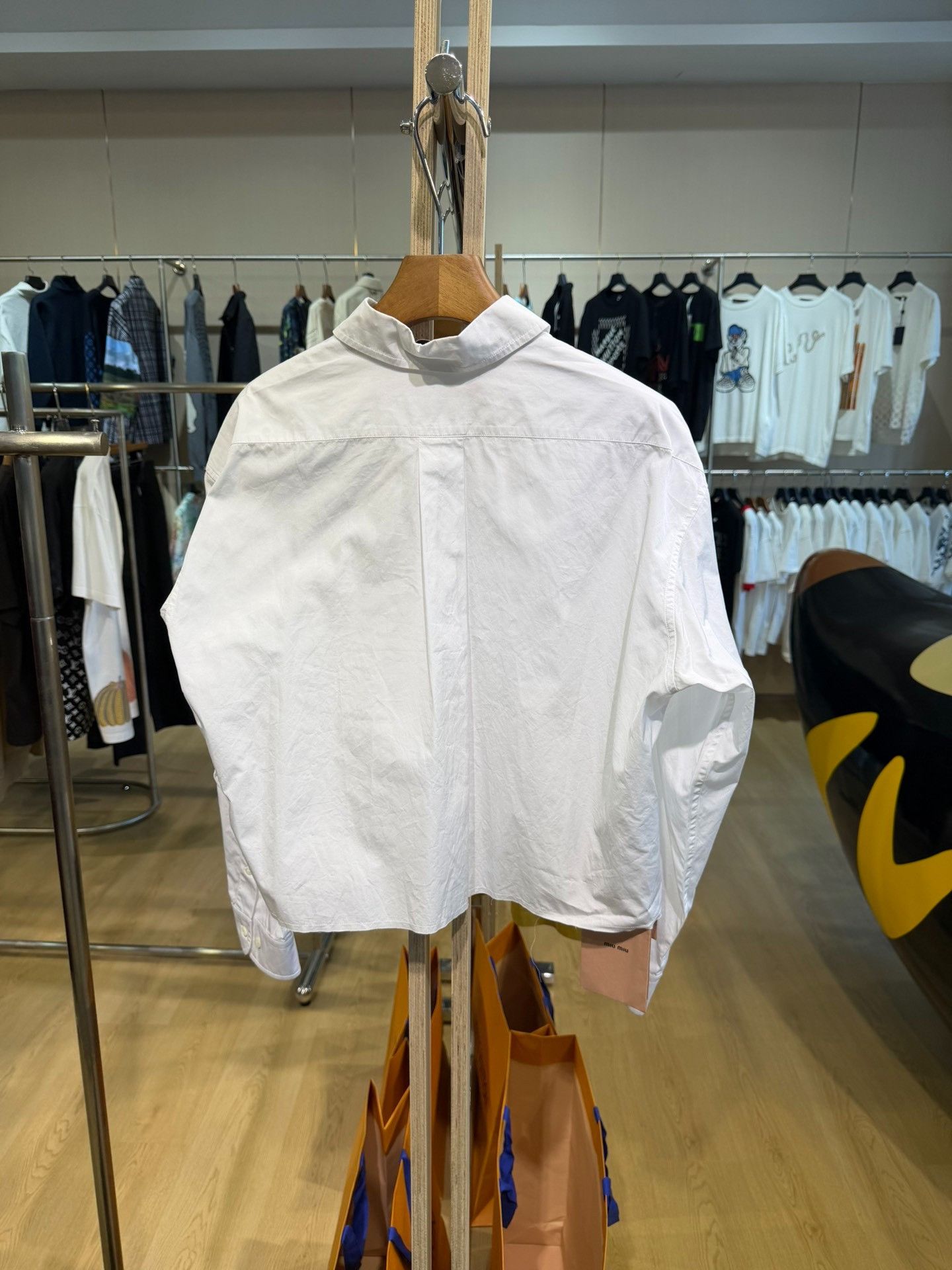 Miu Miu Miumiu White Embroidered Shirt Size S / US 4 / IT 40 - 2 Thumbnail