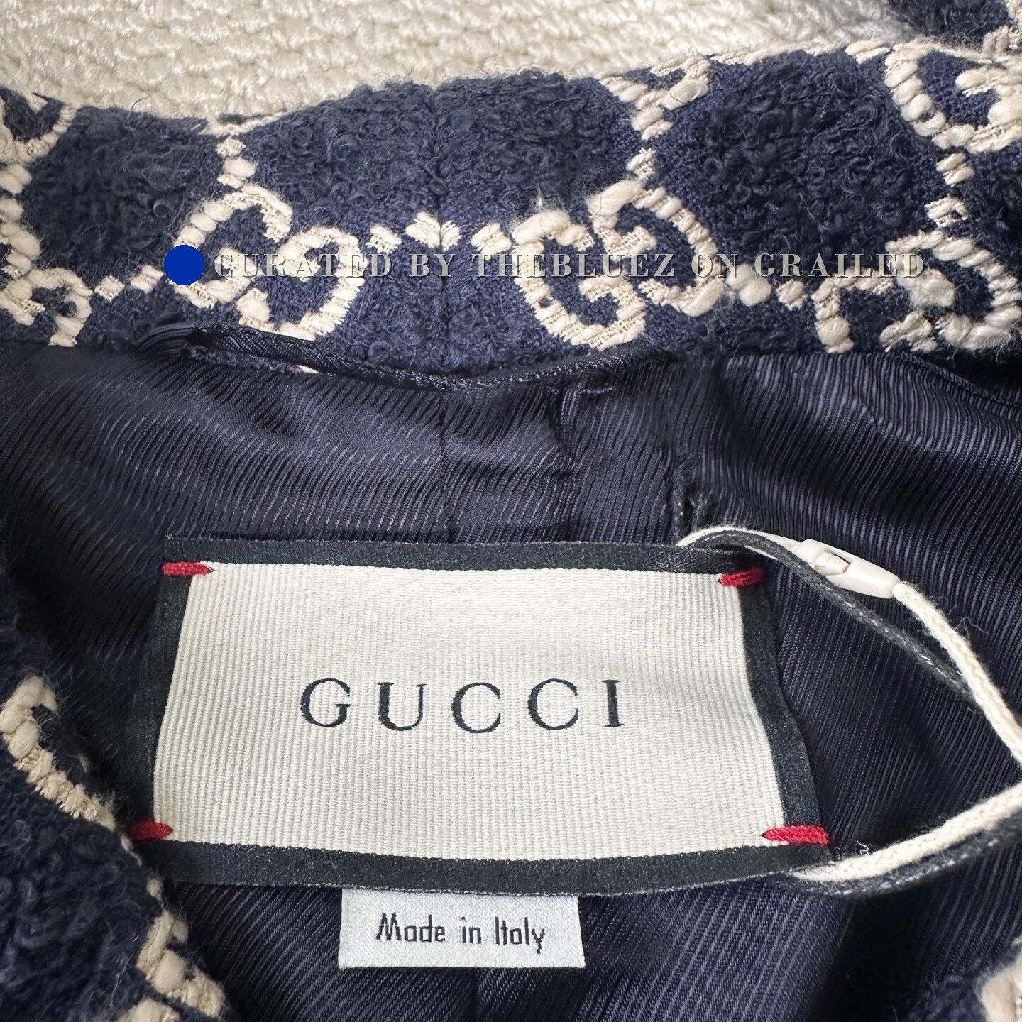 Gucci Gucci Logo Embroidery All-Over Print Lapel Coat Size XS / US 0-2 / IT 36-38 - 3 Thumbnail