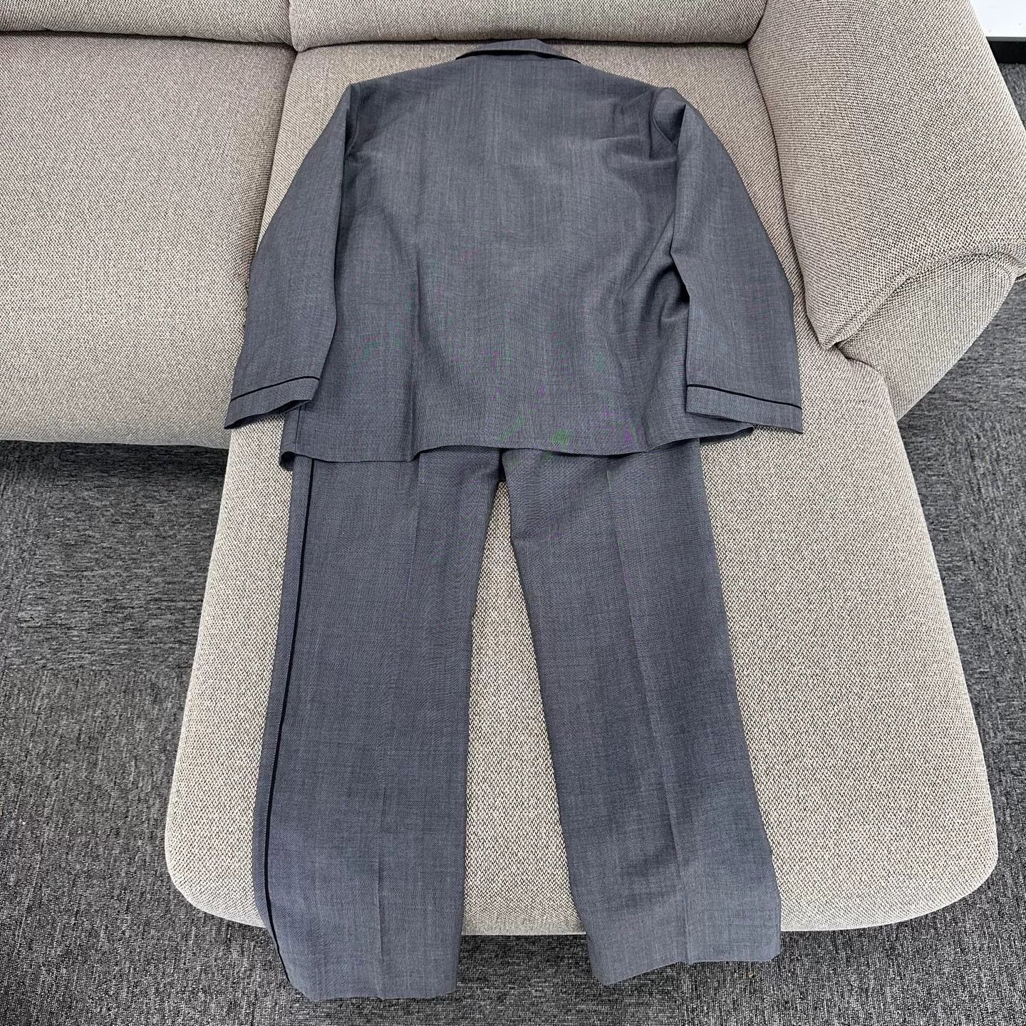 Prada Prada Gray Silk Loose Loungewear Set XS Size ONE SIZE - 2 Thumbnail