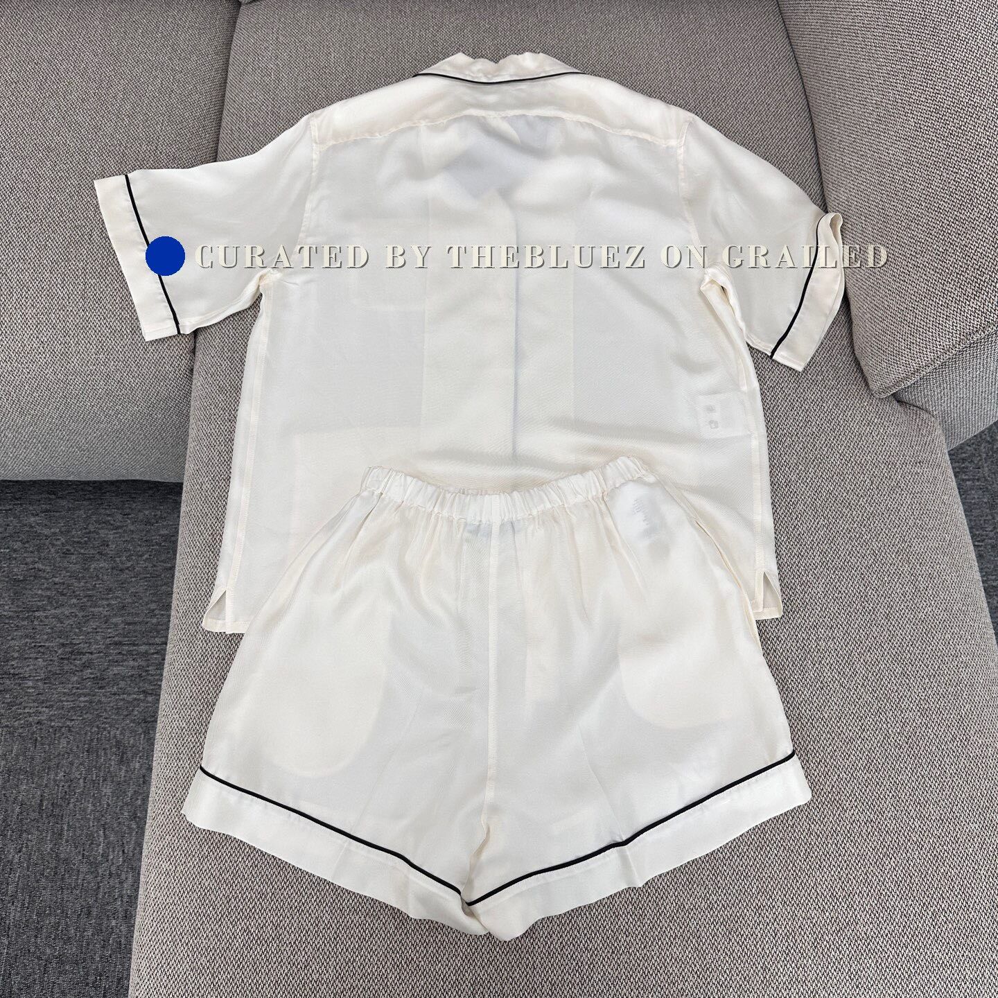 Prada Prada Beige Silk Short-Sleeve Shirt Shorts Set Size M / US 6-8 / IT 42-44 - 2 Thumbnail