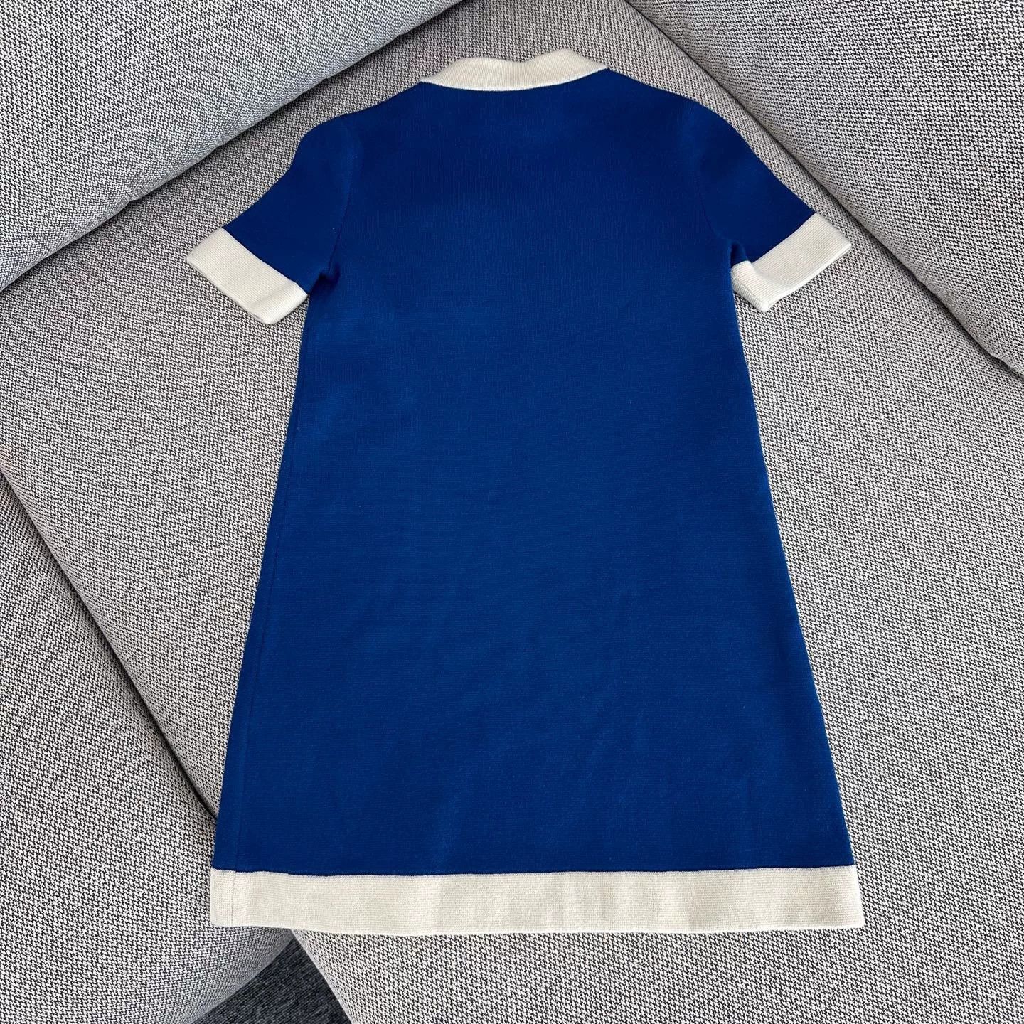 Gucci Gucci Color Block Crew Neck Knit Dress Size XXS / US 00 / IT 34 - 2 Thumbnail