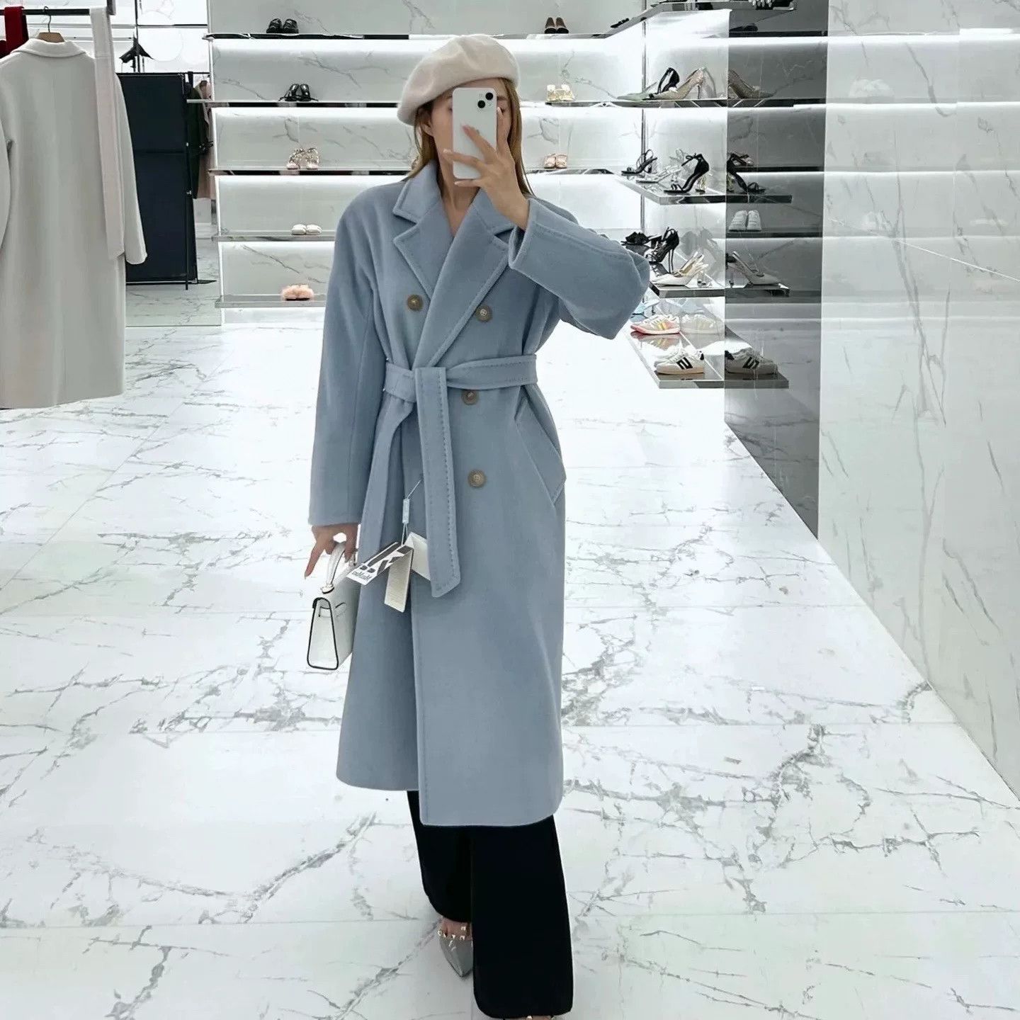 Max Mara Maxmara 101801 New Cashmere Coat Size S / US 4 / IT 40 - 6 Thumbnail