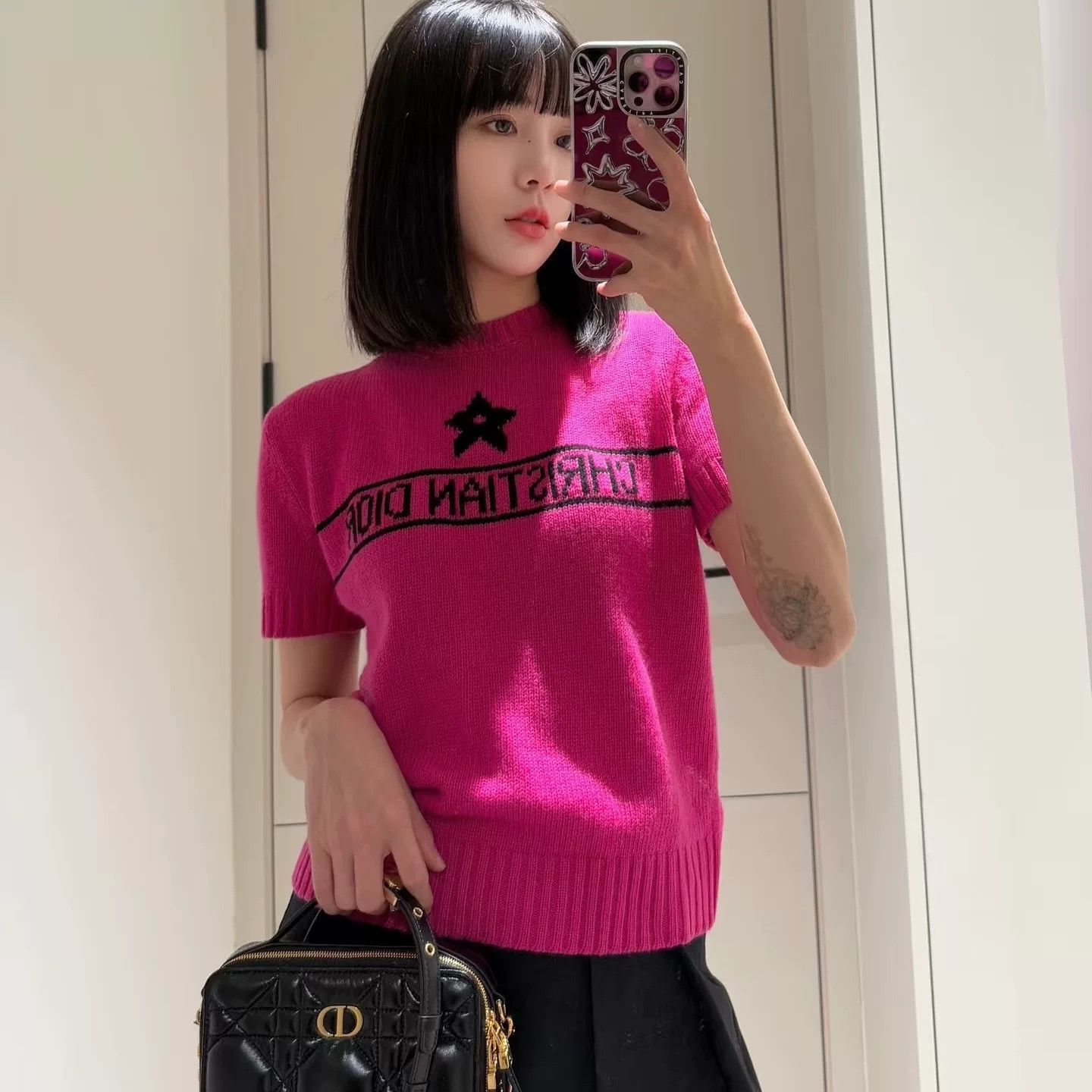 Dior Dior Lucky Star Letter Logo Knit Short-Sleeve Size XXS / US 00 / IT 34 - 7 Thumbnail