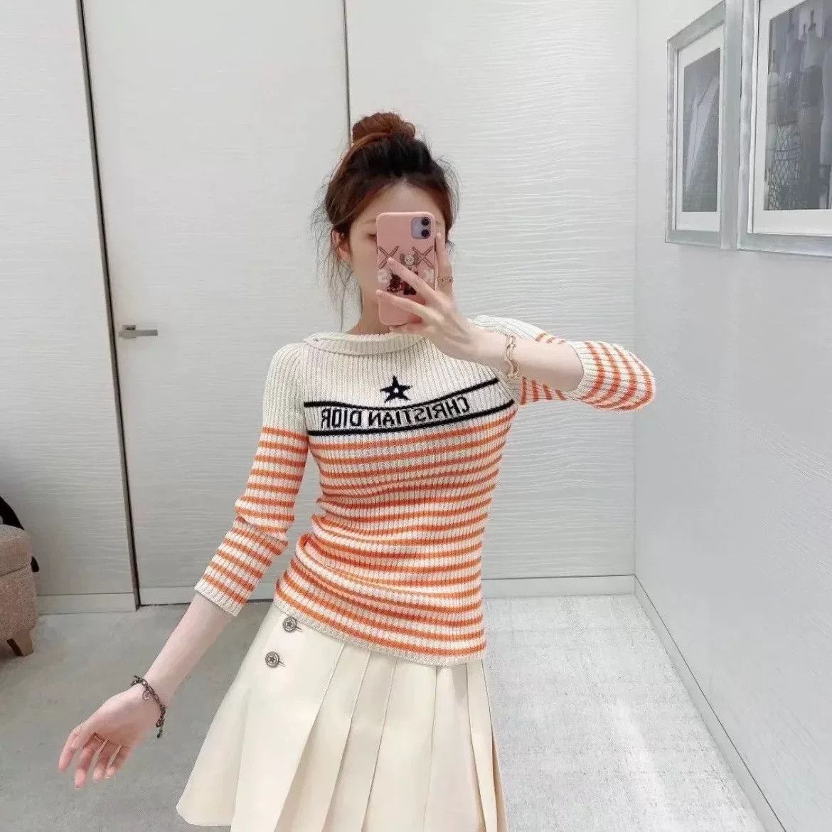 Dior Dior Lucky Star Stripe Cotton Knit Sweater Size XS / US 0-2 / IT 36-38 - 8 Thumbnail