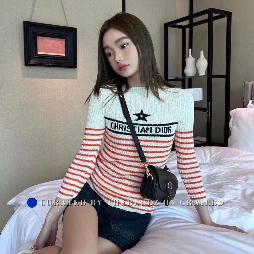 Dior Dior Lucky Star Stripe Cotton Knit Sweater Size XS / US 0-2 / IT 36-38 - 7 Thumbnail