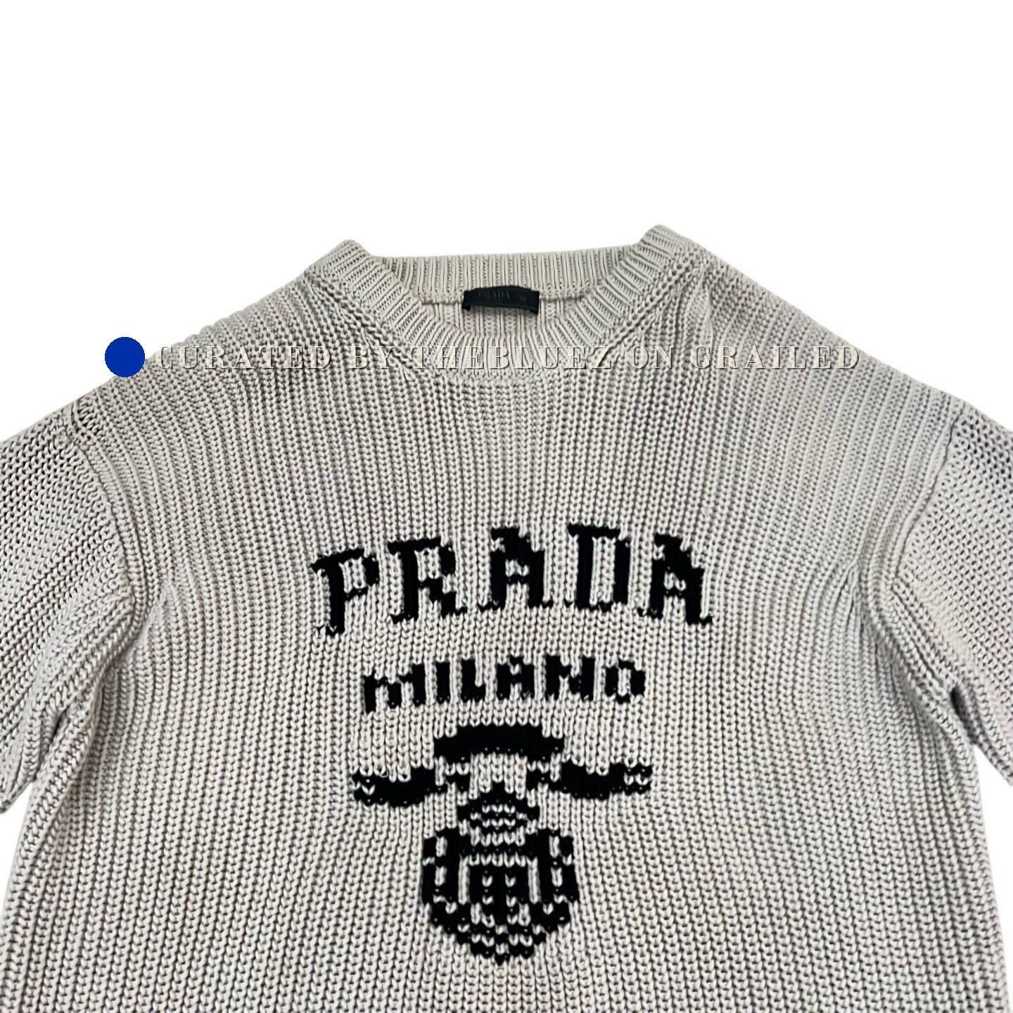 Prada Prada Logo Thick Knit Sweater Size US M / EU 48-50 / 2 - 2 Thumbnail