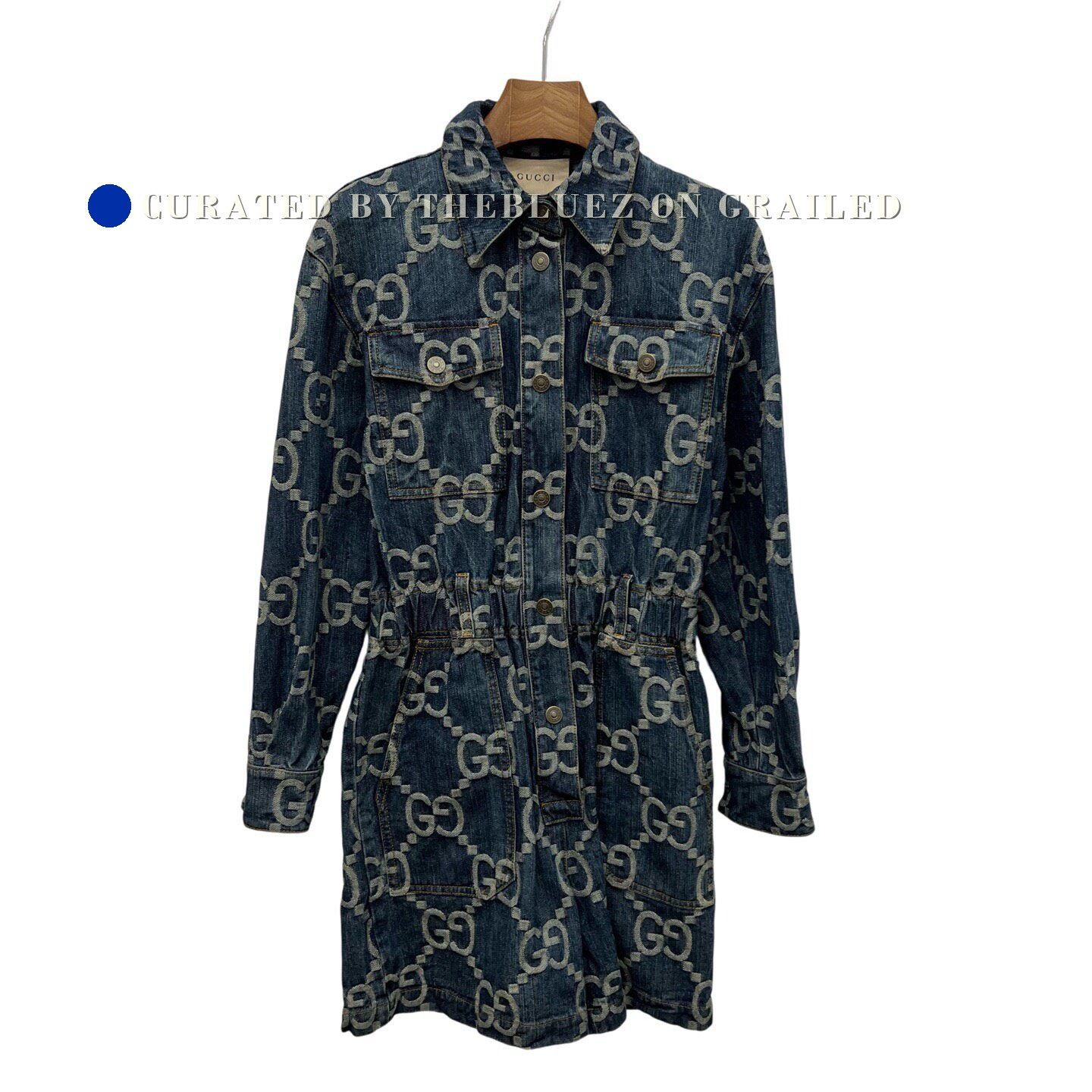 Gucci Gucci GG Monogram Denim Dress Size S / US 4 / IT 40 - 2 Thumbnail