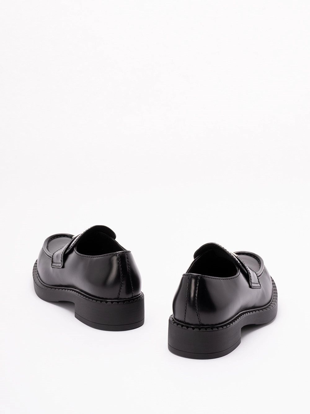 Prada Chocolate Brushed Leather Loafers Size US 10.5 / EU 43-44 - 3 Thumbnail